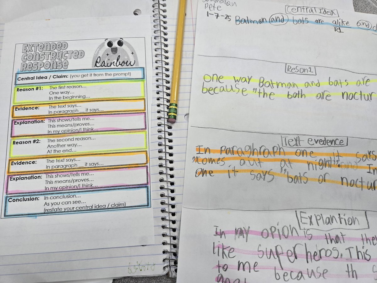 Our 1st Day back into the classroom, and my students were hard at work.  Practicing an ECR essay is always fun when BATMAN is involved.✏️ #MatzkeProud #MrsSalinaslovesthird #CFISD_ELAR2_5  #CFISDELs