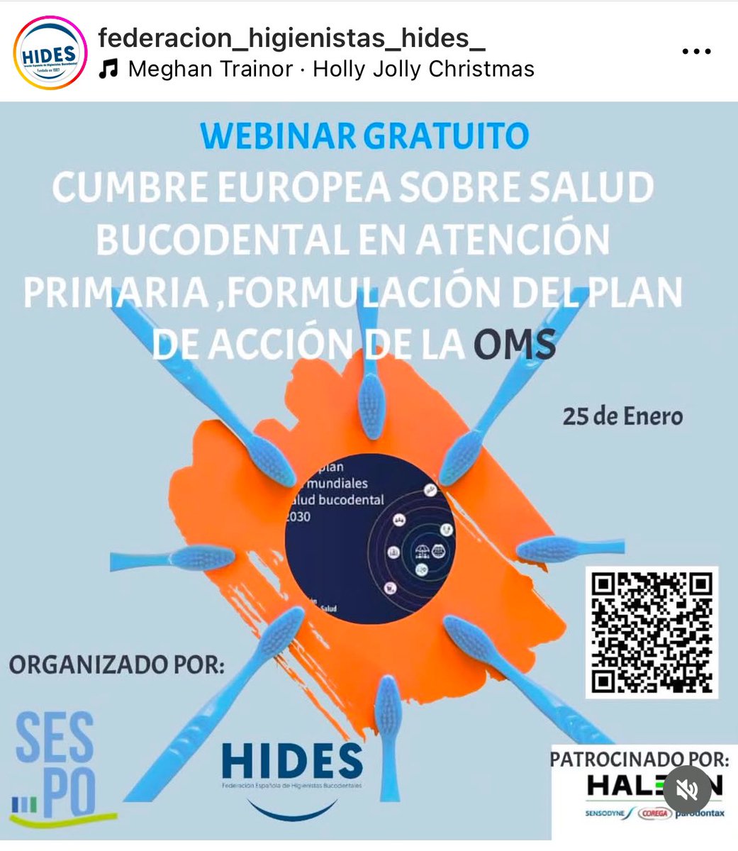 Webinar gratuito: CUMBRE EUROPEA SOBRE SALUD BUCODENTAL EN ATENCIÓN PRIMARIA: FORMULACIÓN DEL PLAN DE ACCIÓN DE LA OMS (Sábado 25 de enero de 2025)
👉 hides.es/cursos-gratuit…