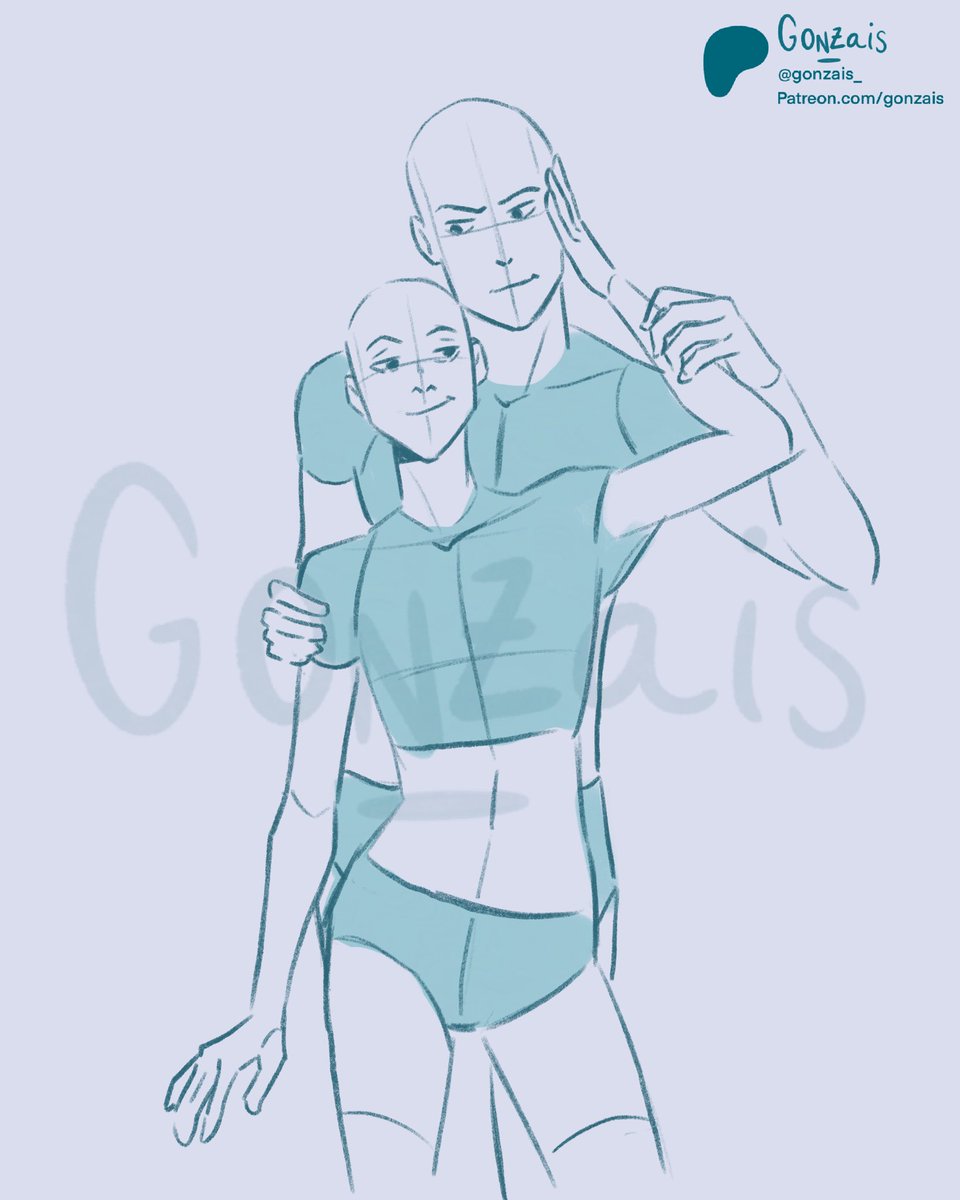 Drawing Poses Reference Two People