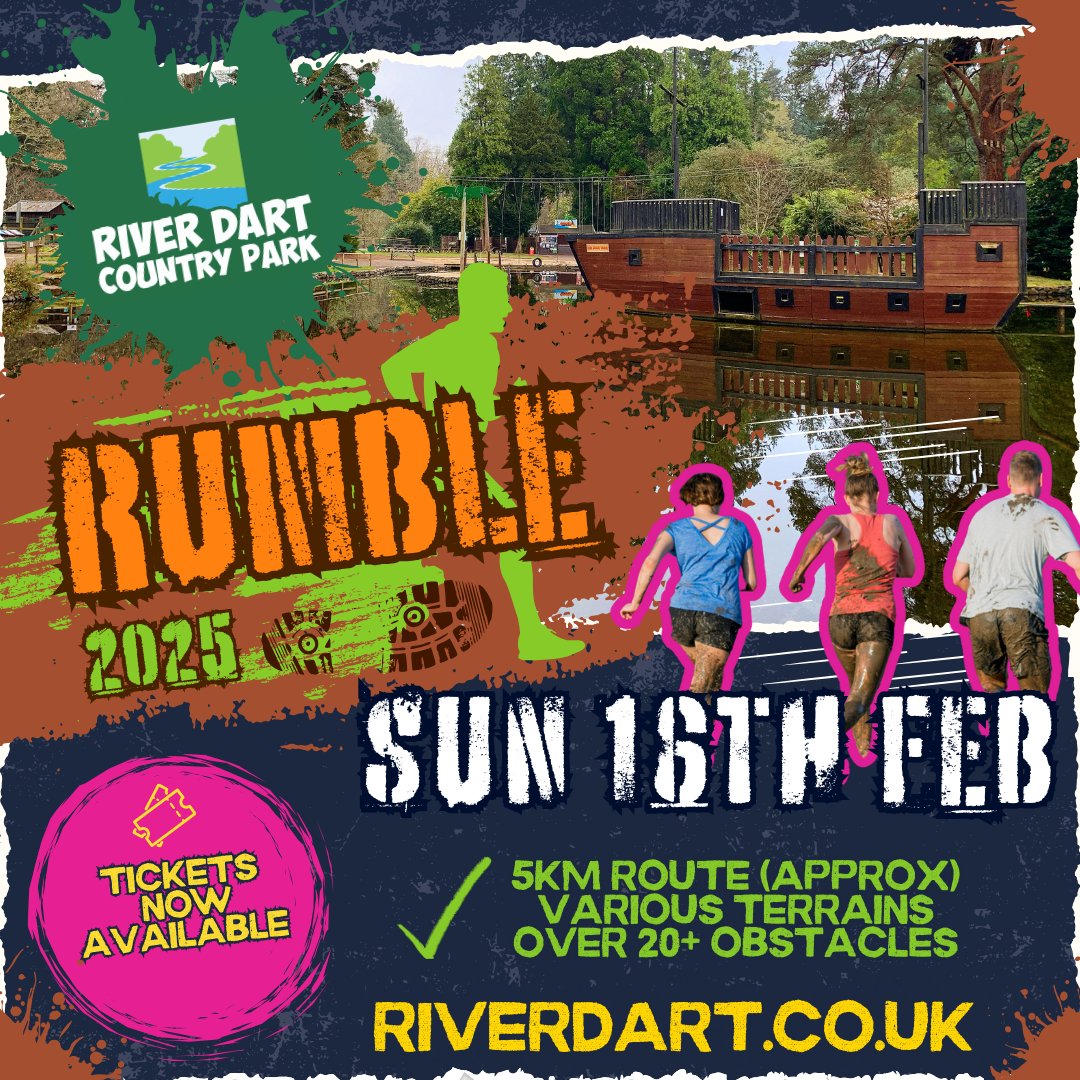 Crush those New Year goals at River Dart Rumble 2025 - A brand new 2025 CHALLENGE! 

Early bird tickets from £25 - Secure yours TODAY! 

BOOK ➡️ riverdart.co.uk/.../river-dart…