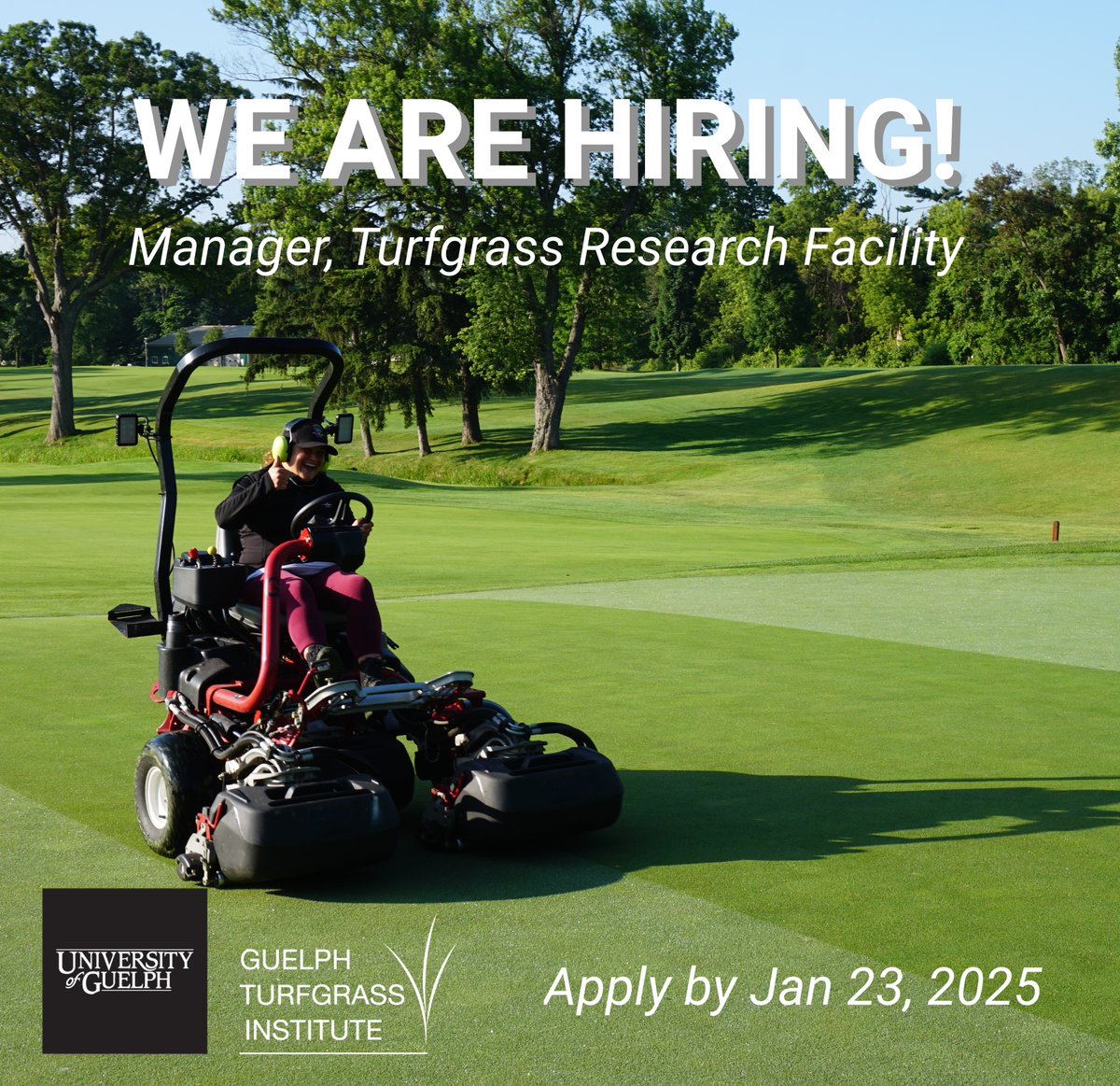 We are looking for a candidate with turf management experience to join the team as the Station Manager. This role works closely with our faculty and is responsible for maintaining high-quality turf surfaces used for research. 
Apply now at: careers.uoguelph.ca/job/Guelph-Man…
#UofGuelph