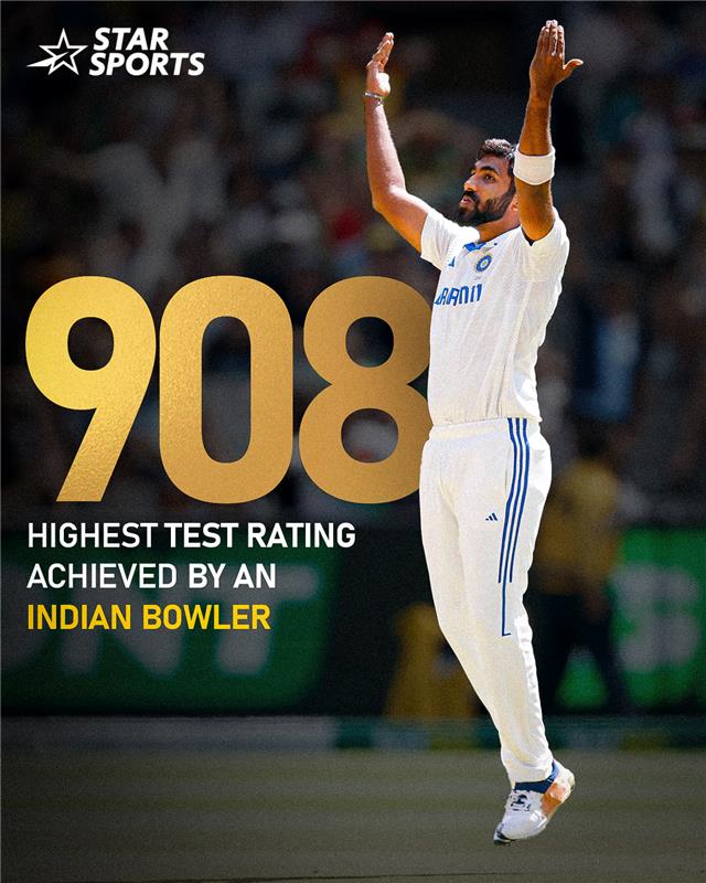 StarSportsIndia's tweet photo. #JaspritBumrah’s achievements are impressive, but the best part? 🚀

He’s just getting started. The speedster’s only gearing up for even greater heights! 💨🔥

#Cricket https://t.co/uZf4c08tP8