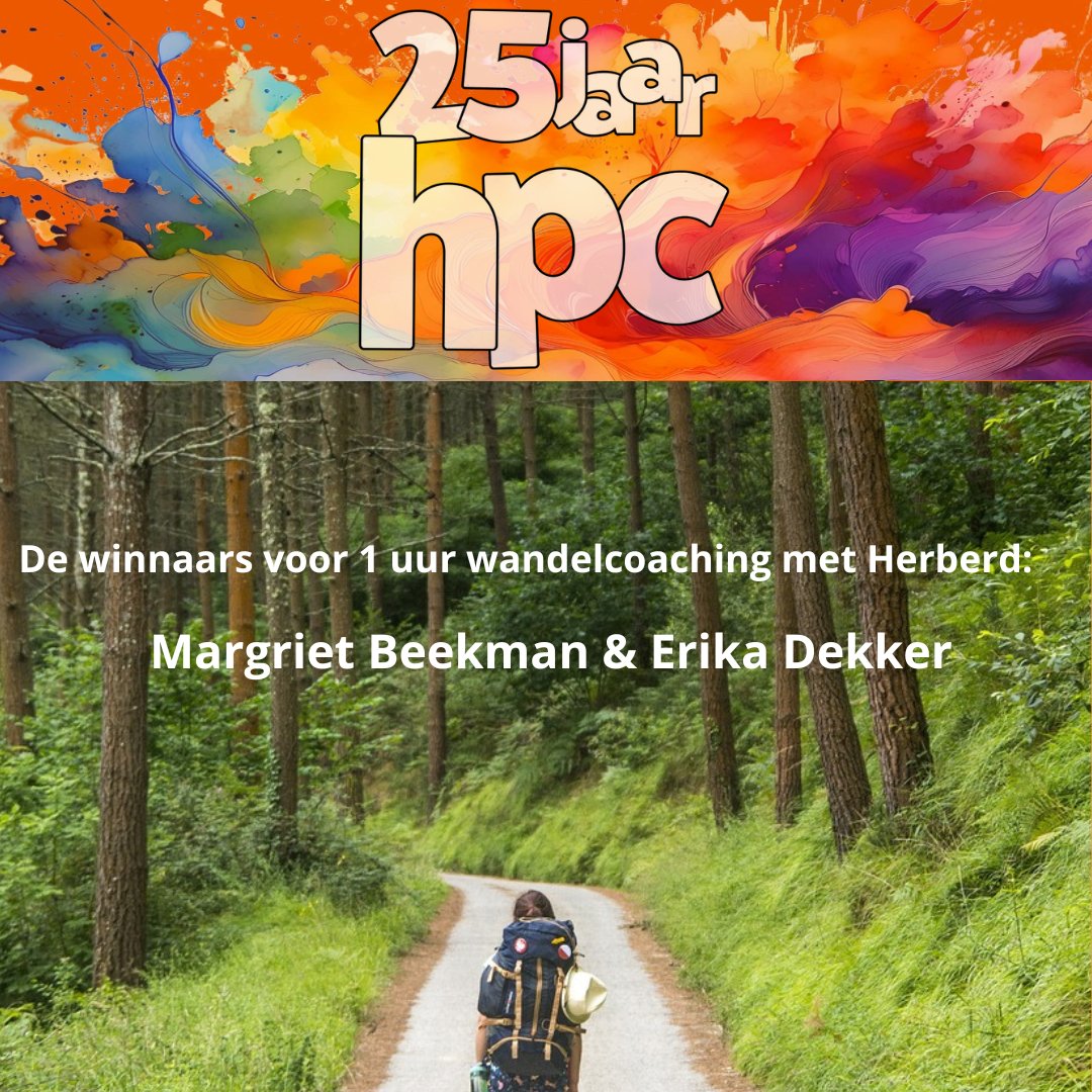 Op reis met HPC met een rugzak met tools

De winnaars van 1 uur wandelcoaching met Herberd om de rugzak nog verder te vullen:
Margriet Beekman, Pieter Zandt SG
Erika Dekker, Ostrea Lyceum

Gefeliciteerd!