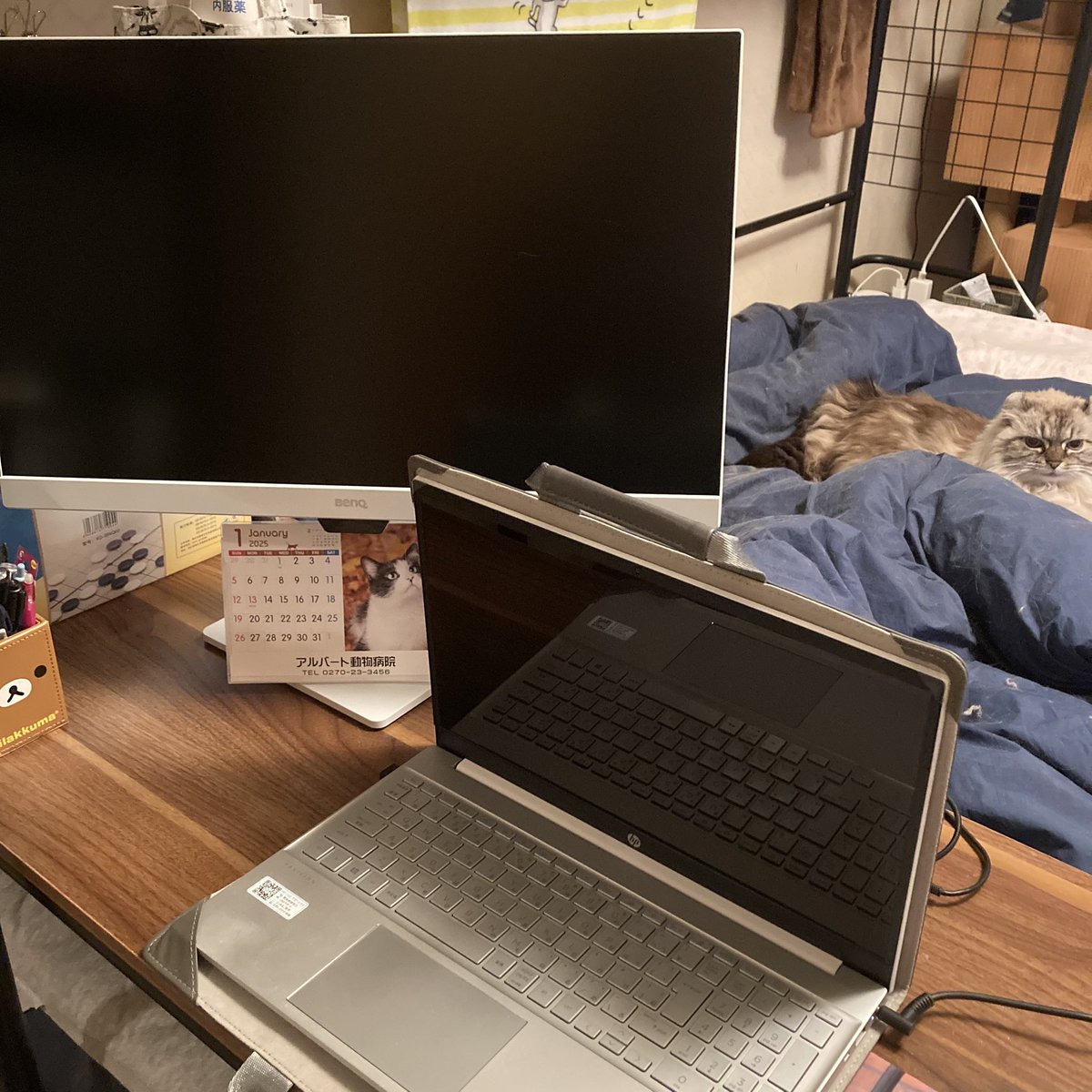 voice_kiku's tweet image. わお、ギリギリだぁ
売れ筋の27型にしなくて良かった
なおまだ繋いでいない模様
 #Webデザイン  #Webコーダー