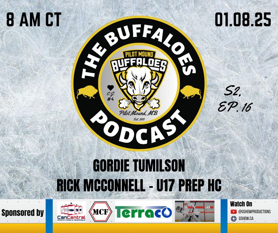 GShow Productions (@gshowpodcast) on Twitter photo This week, we return to podcasting 🏒🌾❄️ Full Guest Lists coming soon for all episodes👀
Our coverage begins tomorrow morning at 8 AM with the <a href="/pmbuffaloes/">PMHA Buffaloes</a> as <a href="/28_gordie/">Gordie Tumilson</a> & U17 Prep Head coach Rick McConnell join the show🏒🦬
Watch: youtube.com/live/WYc99M7bp… This week, we return to podcasting 🏒🌾❄️ Full Guest Lists coming soon for all episodes👀
Our coverage begins tomorrow morning at 8 AM with the <a href="/pmbuffaloes/">PMHA Buffaloes</a> as <a href="/28_gordie/">Gordie Tumilson</a> & U17 Prep Head coach Rick McConnell join the show🏒🦬
Watch: youtube.com/live/WYc99M7bp…