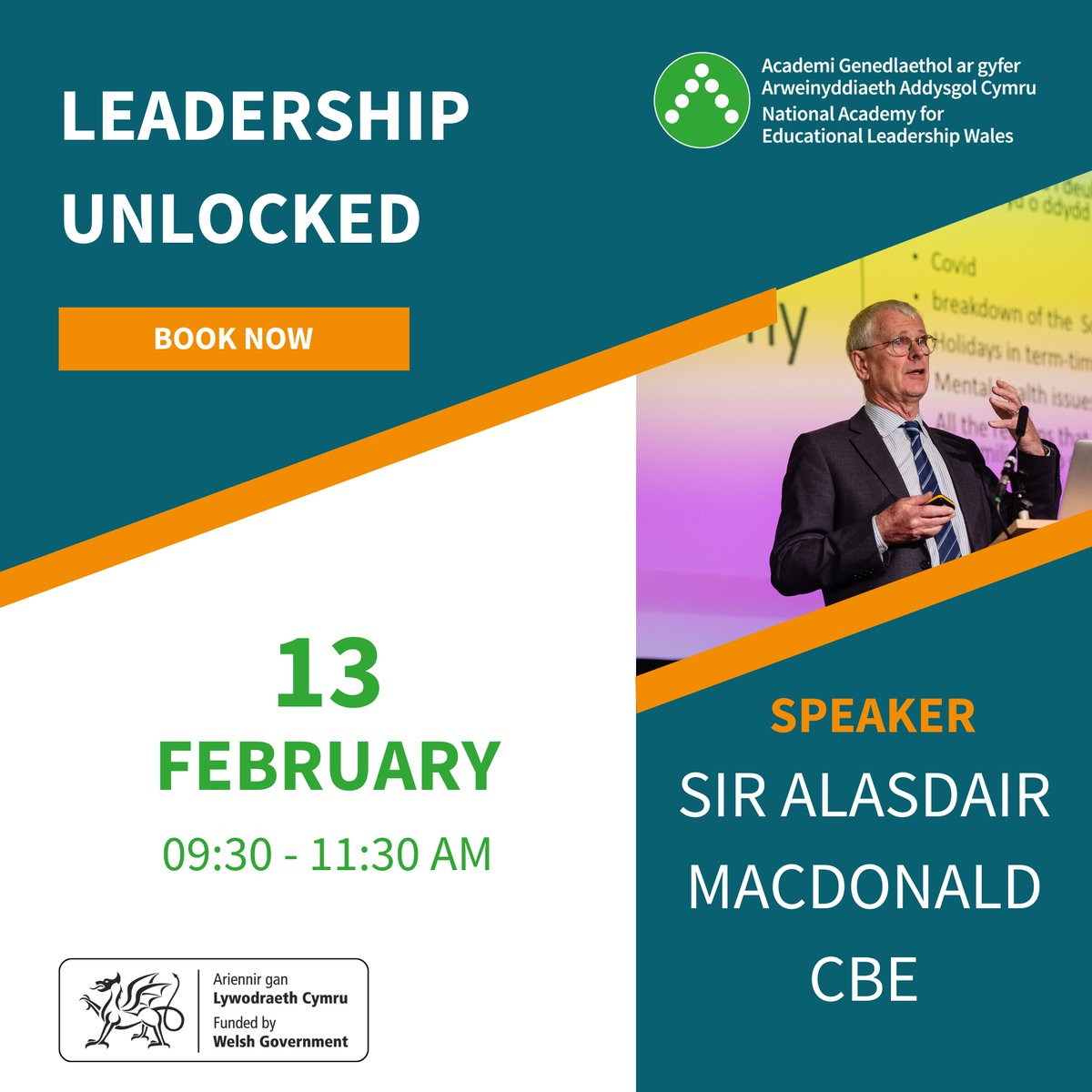 Academi Arweinyddiaeth - Leadership Academy (@naelcymru) on Twitter photo The #LeadershipAcademy's next #LeadershipUnlocked webinar will feature guest speaker Sir Alasdair Macdonald CBE on Thursday, 13 February 2025.
For more information, and to book your place, go to ow.ly/UWbL50U9XQ7
<a href="/WG_Education/">Welsh Government Education</a> The #LeadershipAcademy's next #LeadershipUnlocked webinar will feature guest speaker Sir Alasdair Macdonald CBE on Thursday, 13 February 2025.
For more information, and to book your place, go to ow.ly/UWbL50U9XQ7
<a href="/WG_Education/">Welsh Government Education</a>