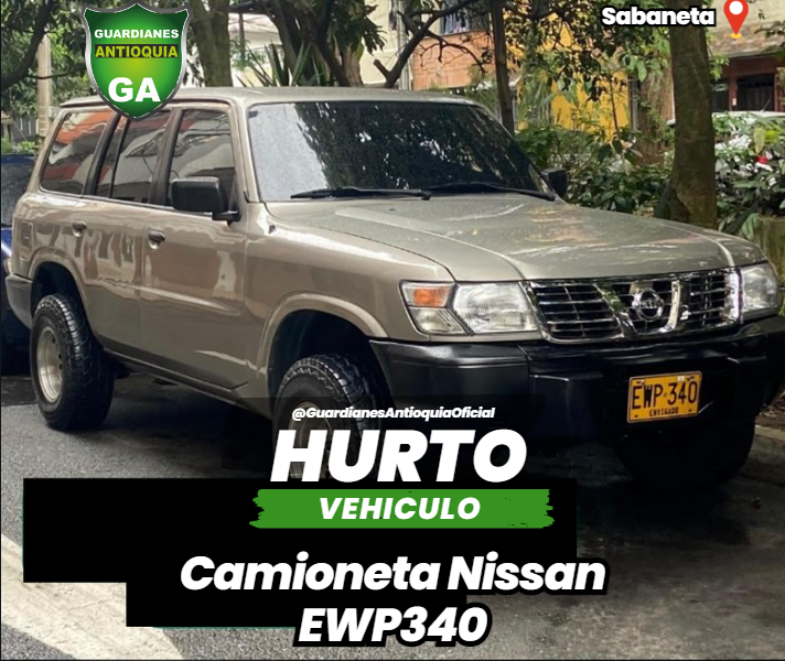 Guardianes_Ant's tweet photo. #HurtodeVehiculo Camioneta Nissan de placa EWP340 hurtada en el Barrio entreamigos de Sabaneta
@AlcSabaneta @PoliciaMedellin @seguridadmed https://t.co/3YGma1v0Lj
