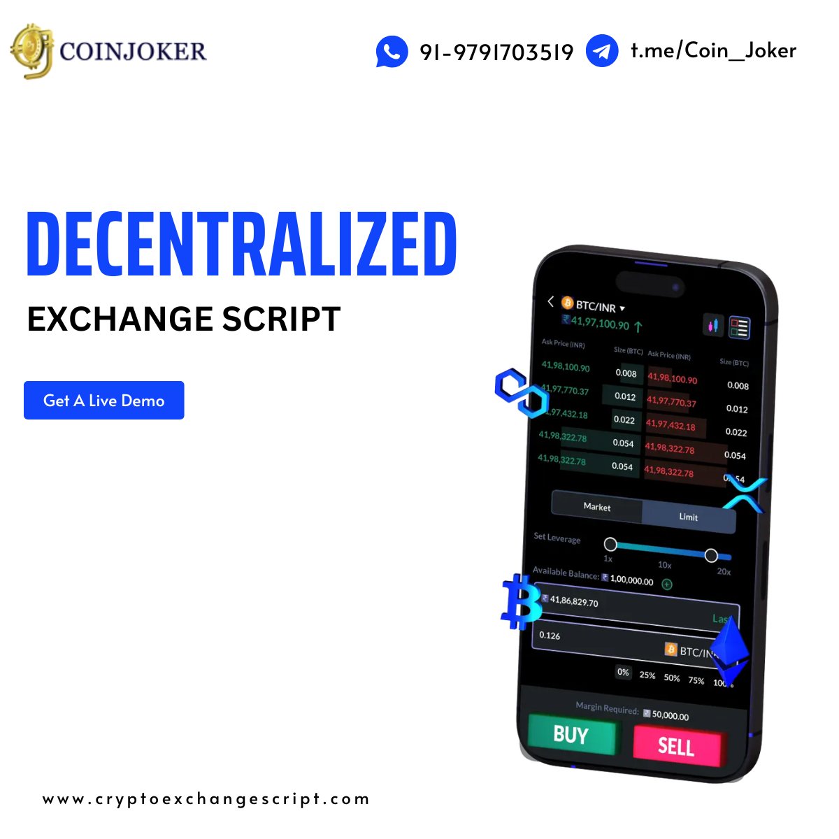 coinjoker_tech's tweet image. Empower Your Crypto Journey with a Decentralized Exchange Script!

Transform your vision into reality today! &amp;gt;&amp;gt; bit.ly/4ipyHLU

#DecentralizedExchange #DEXScript #CryptoExchangeDevelopment #DeFiSolutions #BlockchainDevelopment #DeFiDevelopment #CryptoBusiness