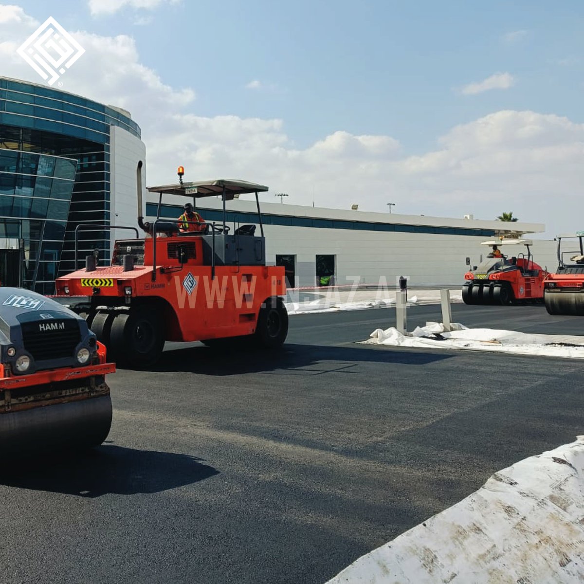 InjazNational's tweet photo. Together, we are building better roads for a brighter future!Our successful completion of asphalt works at Al Forsan Club, Khalifa City. This prestigious project is a testament to our commitment to delivering top-notch quality, precision, and durability in every detail. #INJAZ https://t.co/7FYeJoOckn