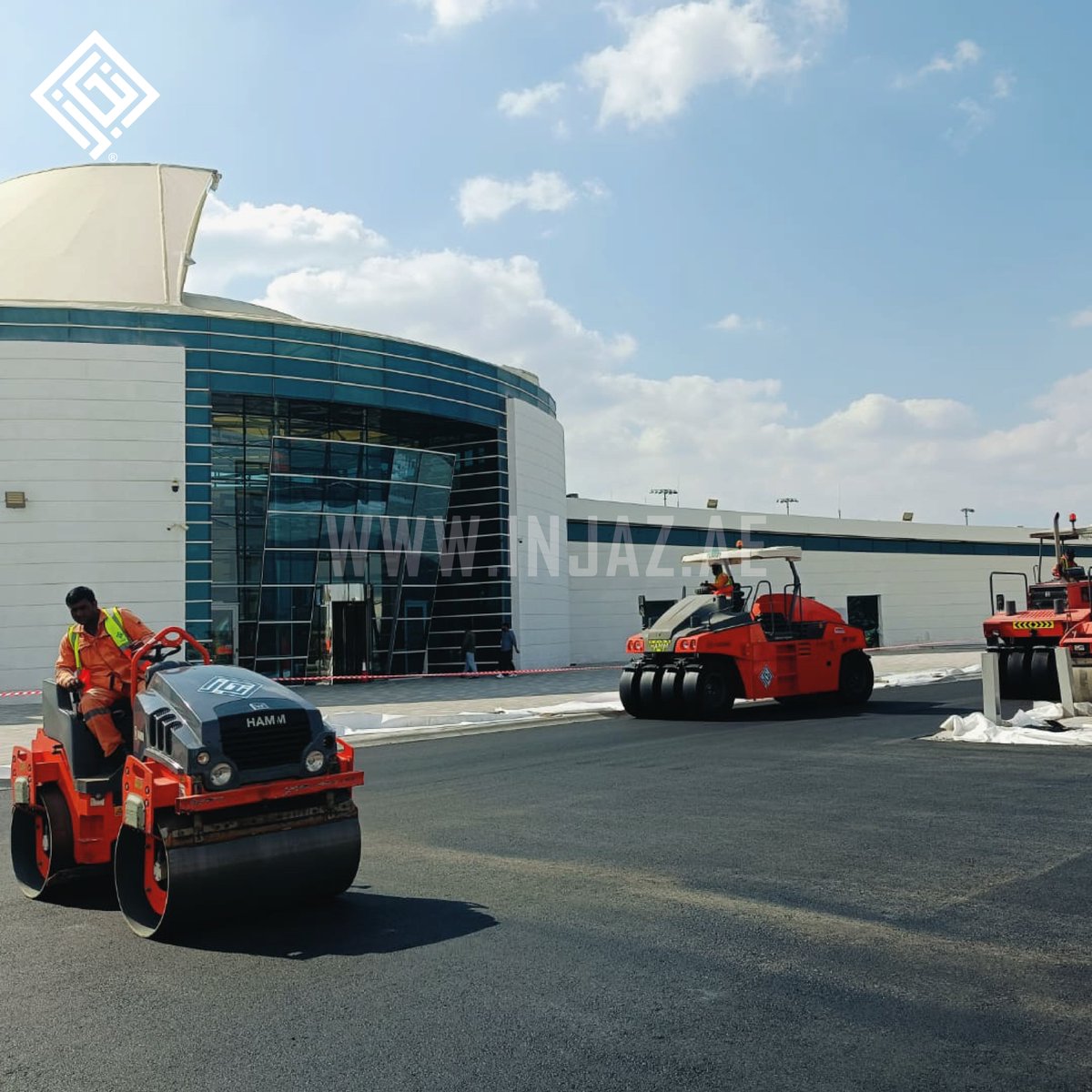 Together, we are building better roads for a brighter future!Our successful completion of asphalt works at Al Forsan Club, Khalifa City. This prestigious project is a testament to our commitment to delivering top-notch quality, precision, and durability in every detail. #INJAZ