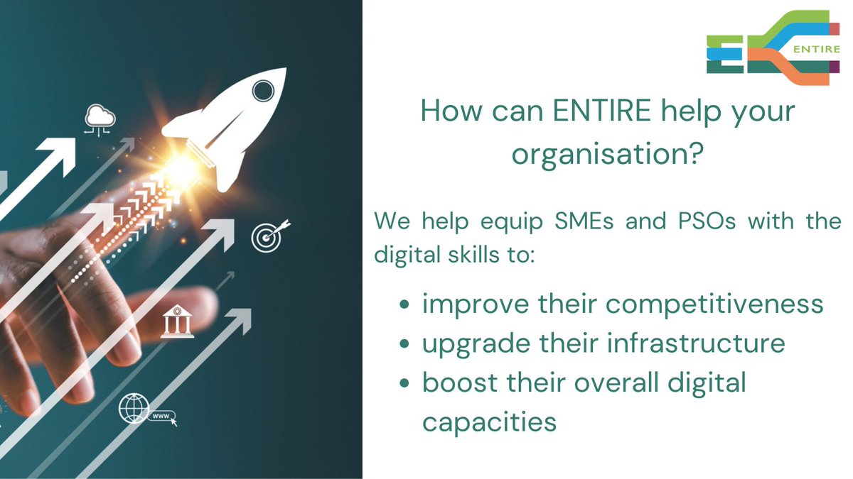 💫 New Year. New Opportunities💫#ENTIRE can help equip your SME or Public Service Organisation with the digital skills you need in 2025 to take your organisation to the next level 🚀

Speak to a member of our team to learn more, visit entire-edih.ie