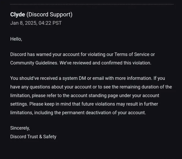 That0neM00nguy's tweet photo. @discord A major ban is happening in the marvel rivals discord. 
Every single person who has forwarded a single post has had there account banned due too child safety, as of now one of my friends main account has been banned because of this

Email is not providing any results. https://t.co/QPlZWFwaQM