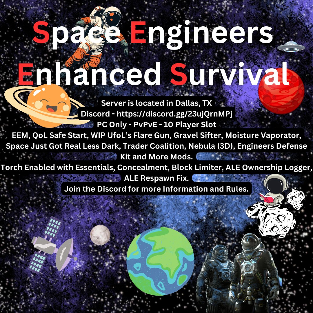 Man_Face7's tweet image. #SpaceEngineers #Survival #Server #PvP #PvE Discord - discord.gg/23ujQrnMPj
