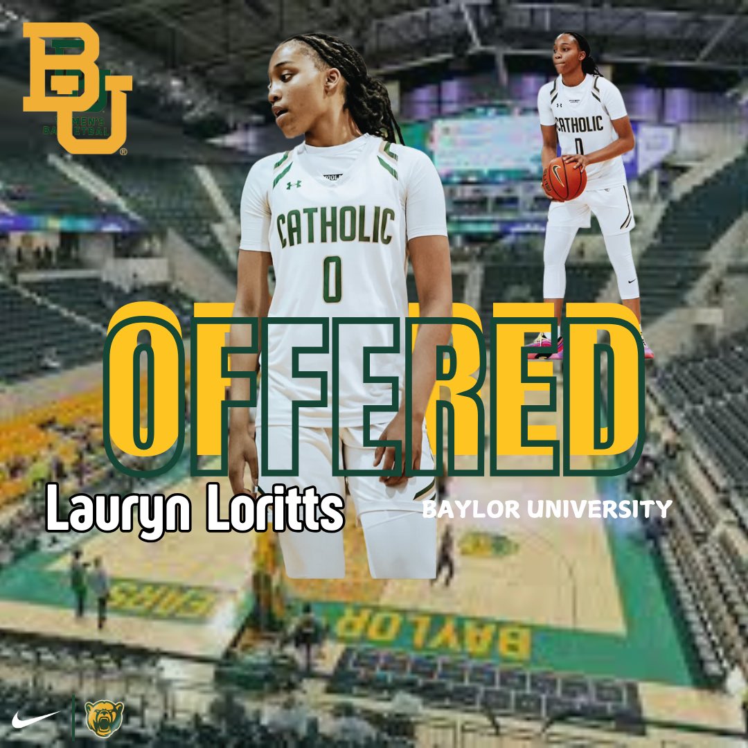 Lauryn Loritts (@lboogiee30) on Twitter photo Extremely blessed to receive another
D1 offer from the University of Baylor💛💚 Had a great conversation with Coach <a href="/NickiCollen/">Nicki Collen</a> and the rest of the <a href="/BaylorWBB/">Baylor Women's Basketball</a> staff!!!! #offer #gobears🐻 Extremely blessed to receive another
D1 offer from the University of Baylor💛💚 Had a great conversation with Coach <a href="/NickiCollen/">Nicki Collen</a> and the rest of the <a href="/BaylorWBB/">Baylor Women's Basketball</a> staff!!!! #offer #gobears🐻