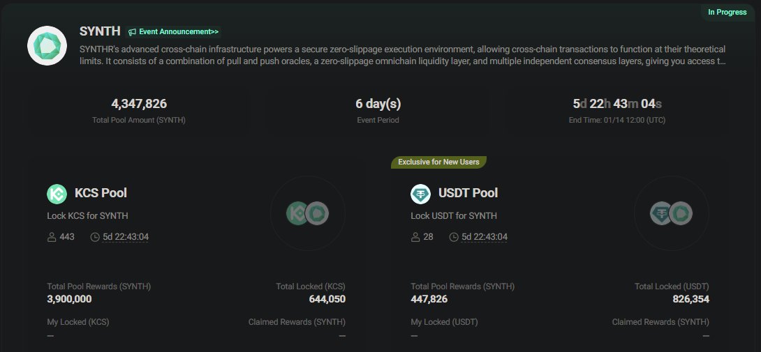 SYNTHR <a href="/kucoincom/">KuCoin</a> GemPool just went live and is already off to a flyin' start! 🔥

$7.5M staked in 1 hour! 

⌛️ Get in NOW:

🔗 kucoin.com/gempool/SYNTH