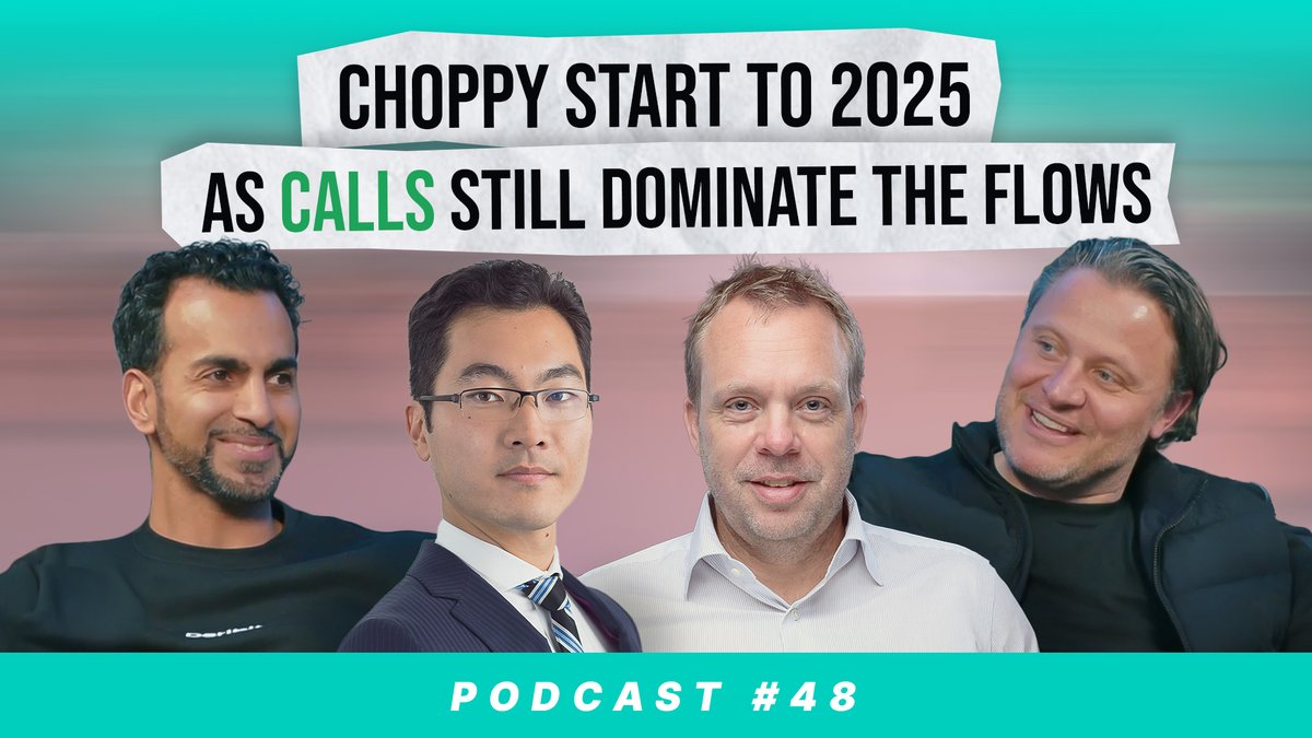 🎙️ Another year, another opportunity to decode crypto markets.

Kick off 2025 with fresh insights into the crypto options market as Imran and David are joined by <a href="/LStrijers/">Luuk Strijers</a>, CEO <a href="/DeribitExchange/">Deribit</a> and <a href="/LeoMizuhara/">Leo Mizuhara</a>, Founder &amp; CEO <a href="/Hashnote_Labs/">Hashnote</a>.
Together, they discuss the growing