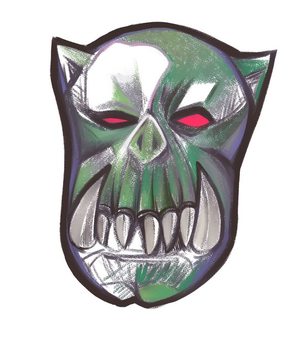 ウォーハンマー好きになり過ぎてオルク(Ork)を描き始めている 