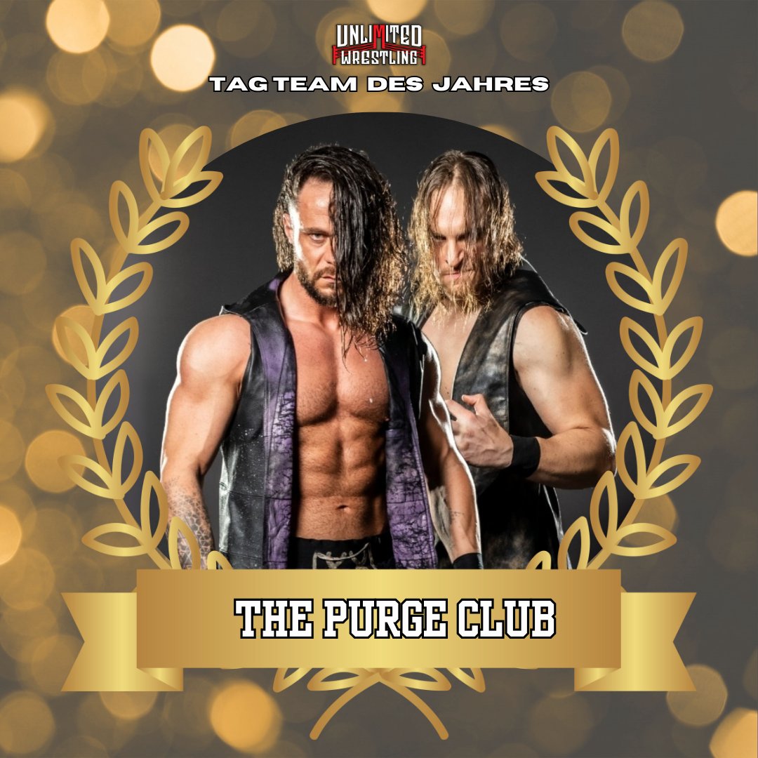 Bei WRESTIVAL konnten sie Subculture bewahren und sich zum dritten Mal die Unlimited Tag Team Championship sichern!

Ihr habt abgestimmt: Der Purge Club ist Euer Tag Team des Jahres 2024!