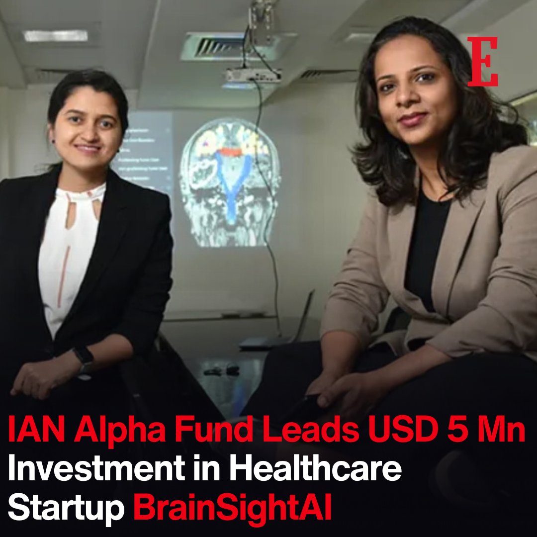 EntrepreneurIND's tweet image. #Update 

BrainSightAI, a deep-tech startup revolutionizing brain disorder diagnosis, raises $5M in Pre-Series A funding led by IAN Alpha Fund.

Read the story: ow.ly/AWcl50UBLri

#BrainSightAI #DeepTech #Neurotech #AI #Healthcare #Funding #Innovation