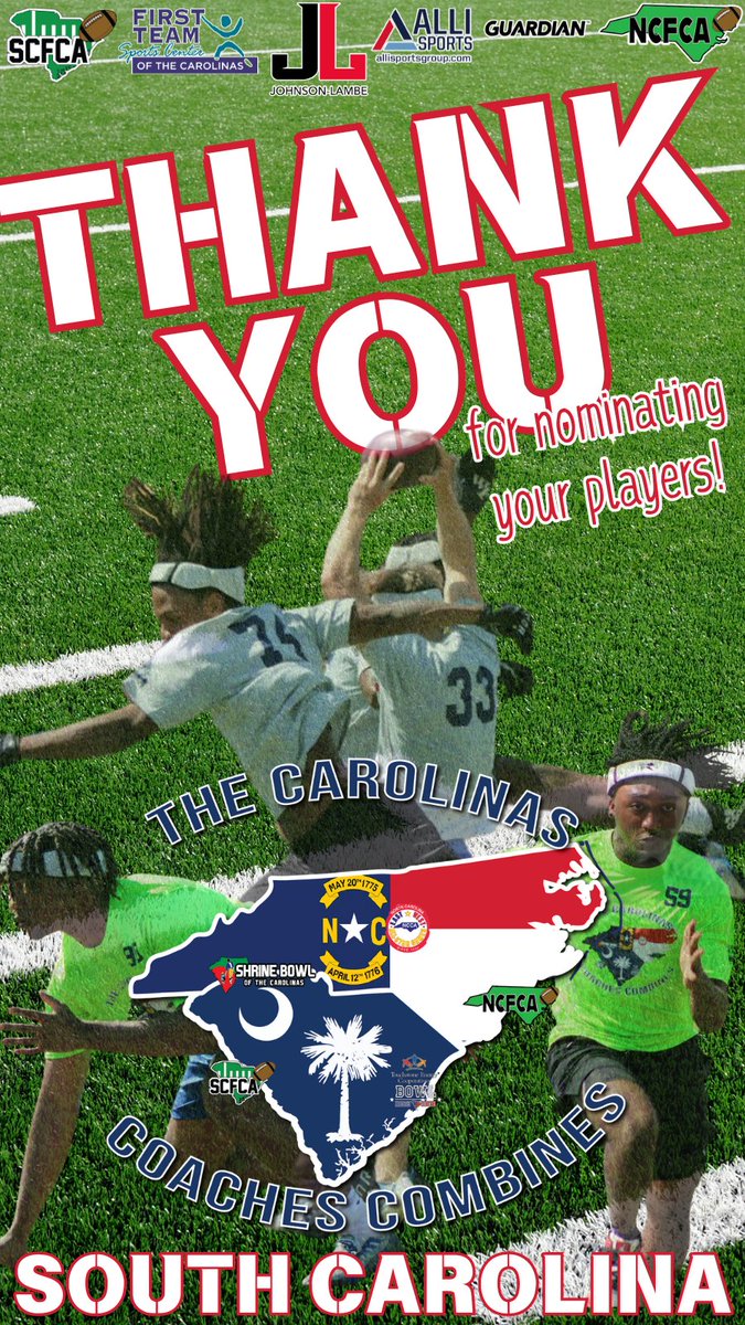 Carolinas Coaches Combine (@coachescombines) on Twitter photo Thank you, <a href="/Recruit_Lamar/">๐๐๐ข๐๐ง ๐๐ค๐ค๐ฉ๐๐๐ก๐ก ๐๐ง๐ค๐จ๐ฅ๐๐๐ฉ๐จ</a>, for nominating your players for the Carolinas Coaches Combines #CCC2025
<a href="/Coach_Burris/">๐๐ฉ๐๐ฅ๐๐๐ฃ ๐ฝ๐ช๐ง๐ง๐๐จ</a> Thank you, <a href="/Recruit_Lamar/">๐๐๐ข๐๐ง ๐๐ค๐ค๐ฉ๐๐๐ก๐ก ๐๐ง๐ค๐จ๐ฅ๐๐๐ฉ๐จ</a>, for nominating your players for the Carolinas Coaches Combines #CCC2025
<a href="/Coach_Burris/">๐๐ฉ๐๐ฅ๐๐๐ฃ ๐ฝ๐ช๐ง๐ง๐๐จ</a>