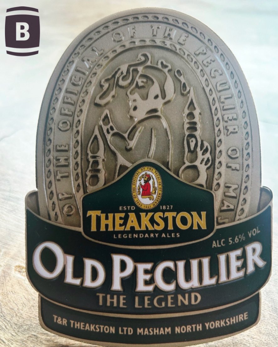 @theakstonbrewery Old Peculier is a beautiful beer. Brewed using finest pale, crystal, roasted barley with two bitter hops combined with the majestic &amp; noble Fuggle’ hop to produce a beer of awesome full-bodied flavour with subtle cherry rich fruit overtones! On cask now!