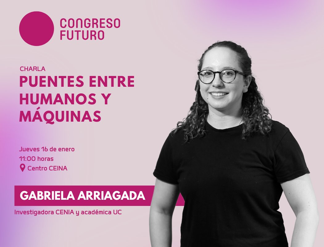 IMC UC (@imc_uc) on Twitter photo 📌 El jueves 16/1, a las 11:00 hrs, <a href="/gabruneau/">Gabriela Arriagada Bruneau (she/they)</a> -académica @imc_uc/<a href="/EticaAplicadaUC/">Instituto de Éticas Aplicadas UC</a> e investigadora <a href="/cen_ia/">CENIA - Centro Nacional de Inteligencia Artificial</a>- presentará la charla “Puentes entre Humanos y Máquinas: Ética, Diversidad y Empatía en un futuro con IA” en el <a href="/congresofuturo/">Congreso Futuro</a>.
🔗 Inscripciones: congresofuturo.cl 📌 El jueves 16/1, a las 11:00 hrs, <a href="/gabruneau/">Gabriela Arriagada Bruneau (she/they)</a> -académica @imc_uc/<a href="/EticaAplicadaUC/">Instituto de Éticas Aplicadas UC</a> e investigadora <a href="/cen_ia/">CENIA - Centro Nacional de Inteligencia Artificial</a>- presentará la charla “Puentes entre Humanos y Máquinas: Ética, Diversidad y Empatía en un futuro con IA” en el <a href="/congresofuturo/">Congreso Futuro</a>.
🔗 Inscripciones: congresofuturo.cl