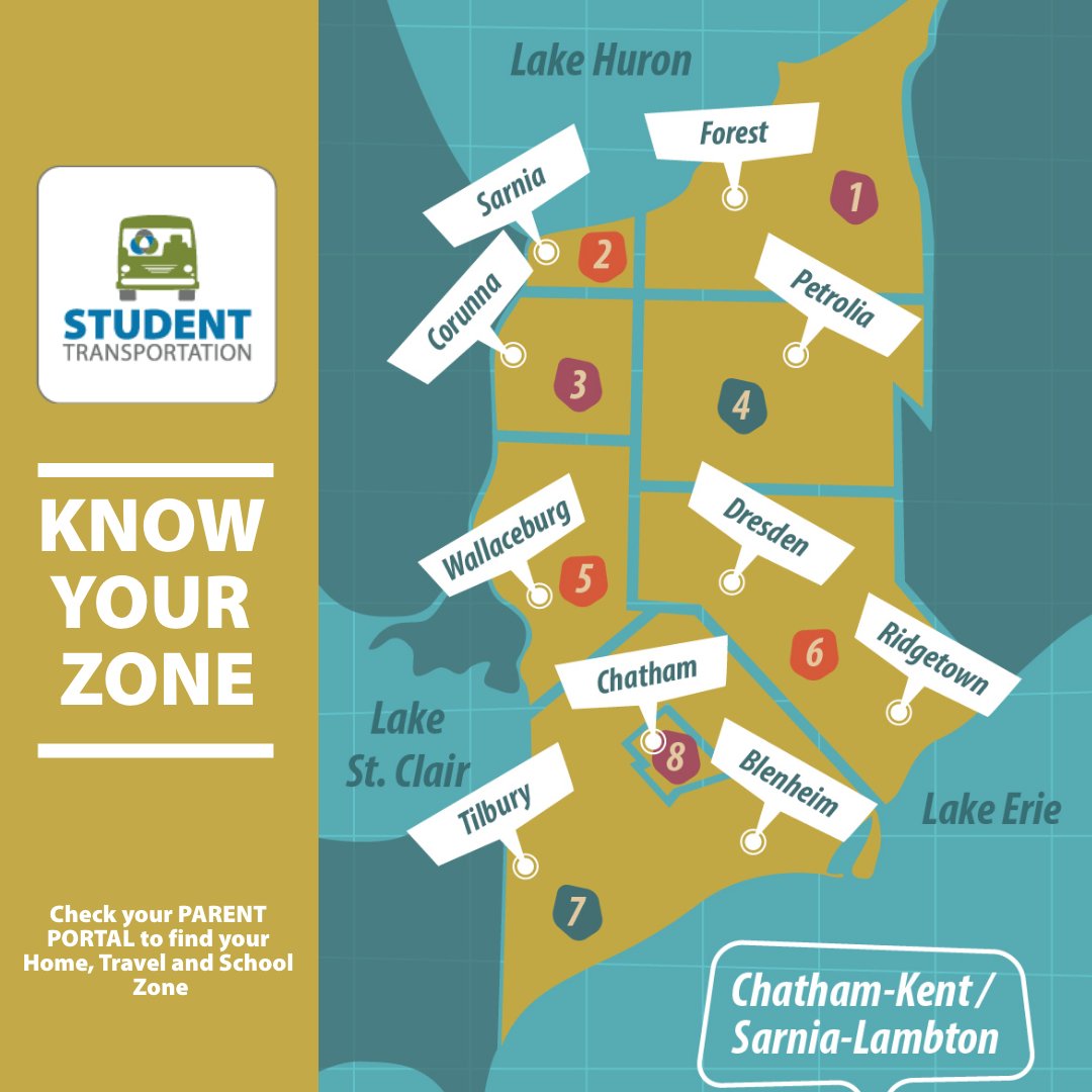 It is important to know what zone you reside in, what zone your school is in and what zone your bus may travel through. You can also find your zone on the Parent Portal. 
For more information on weather zones, please visit our website here: cklass.ca/services/stude…