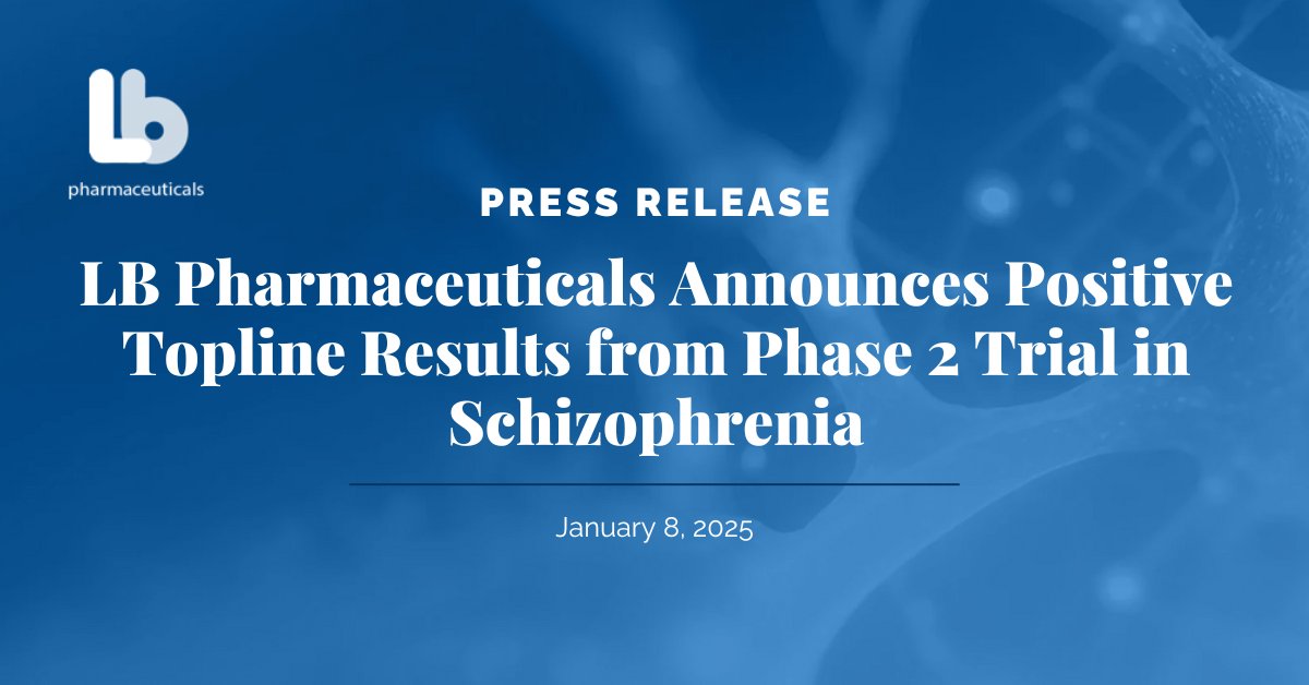 lb_pharma's tweet photo. Today we shared topline data from the Phase 2 #ClinicalTrial of our potential treatment for #schizophrenia. Data indicate that the primary endpoint was met with statistically significant reductions in PANNS total score vs. placebo at all doses. More here: https://t.co/tLjUfKla8L https://t.co/eQydiym7wX
