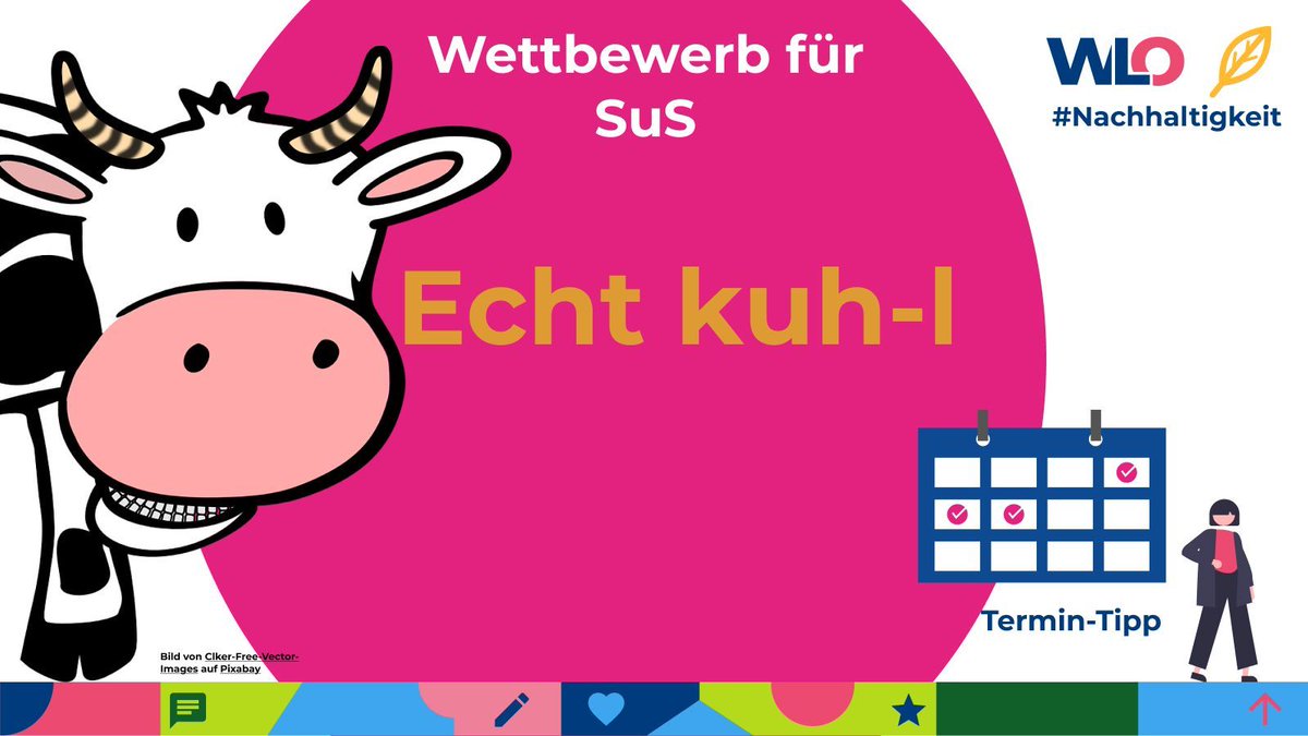 Der Wettbewerb "Echt kuh-l!" ist cool: Rund um die Themenfelder ökologische Landwirtschaft und Ernährung werden die SuS zum  Nachdenken, Durchblicken und Sich-Einmischen angeregt. buff.ly/4gF8SGg 
#OERde #FediLZ #FediLZBiologie #Biologie #Nachhaltigkeit
