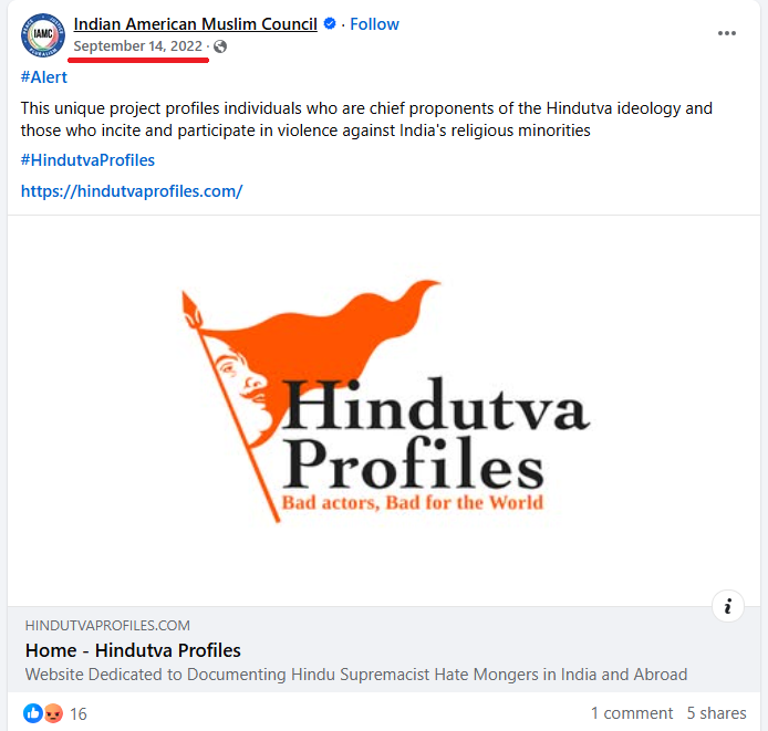 vijaygajera's tweet photo. So, its Islamist terrorist organization, IAMC, is behind the hit list of Hindu leaders.

These people have collaborated with many leftists and Islamists in India.

I will write about them very soon. https://t.co/As9svrFKaZ