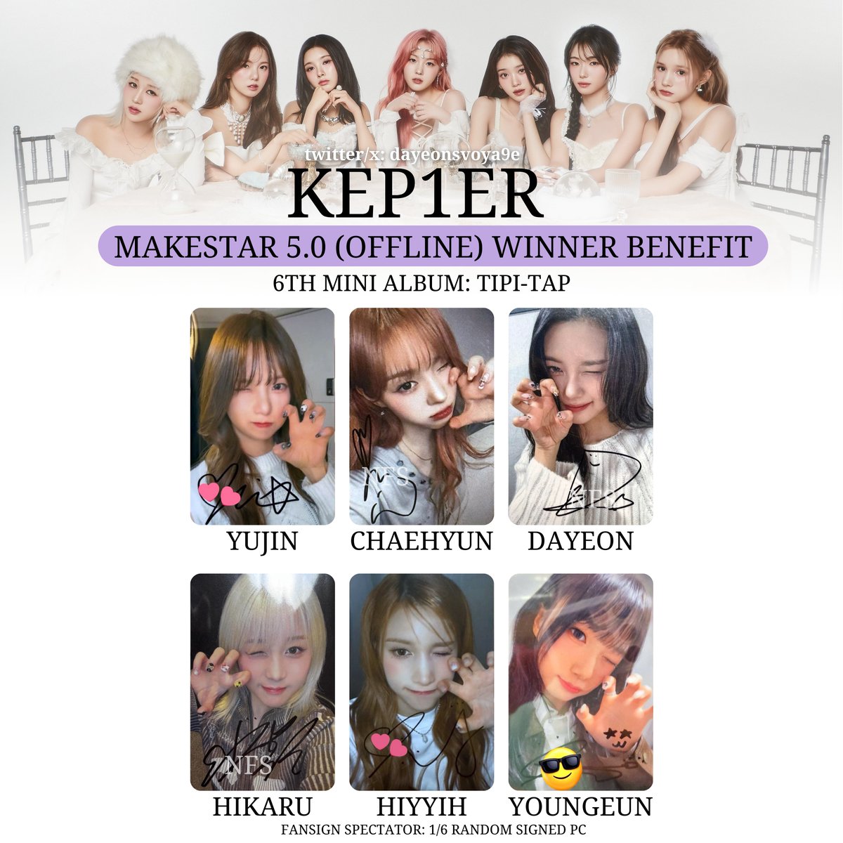 Kep1er The 6th Mini Album <TIPI-TAP> MAKESTAR 5.0 OFFLINE WINNER