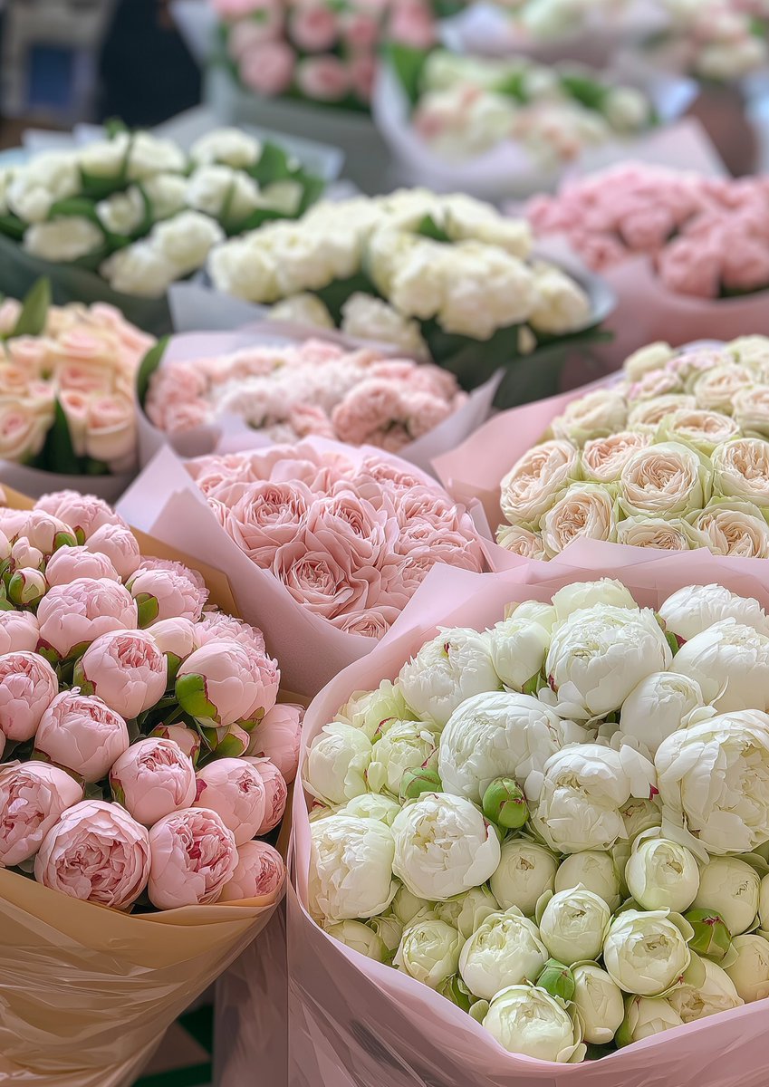 Pembe ve beyaz şakayıklarr 💕