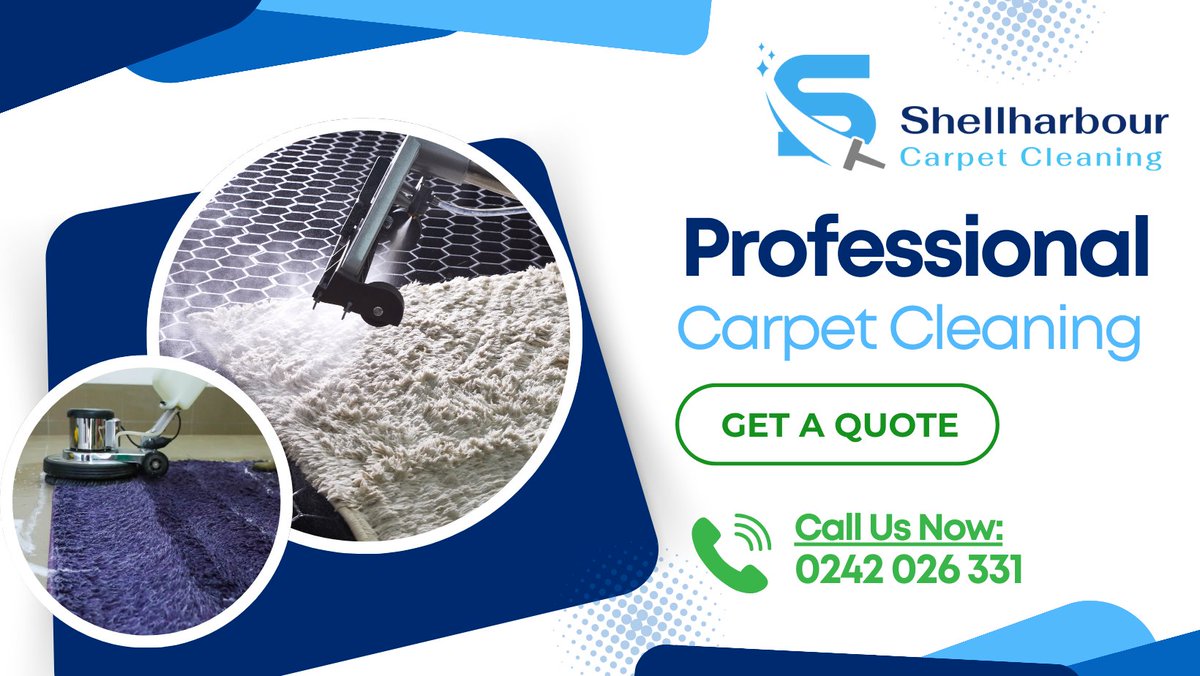 ShellharbourC's tweet image. 📷 Welcome to Shellharbour Carpet Cleaning! 📷
We’re thrilled to bring expert carpet and upholstery cleaning services to the heart of Shellharbour and surrounding areas! 
📷 Call us at 0242 026 331
📷 Website: shellharbourcarpetcleaning.au
