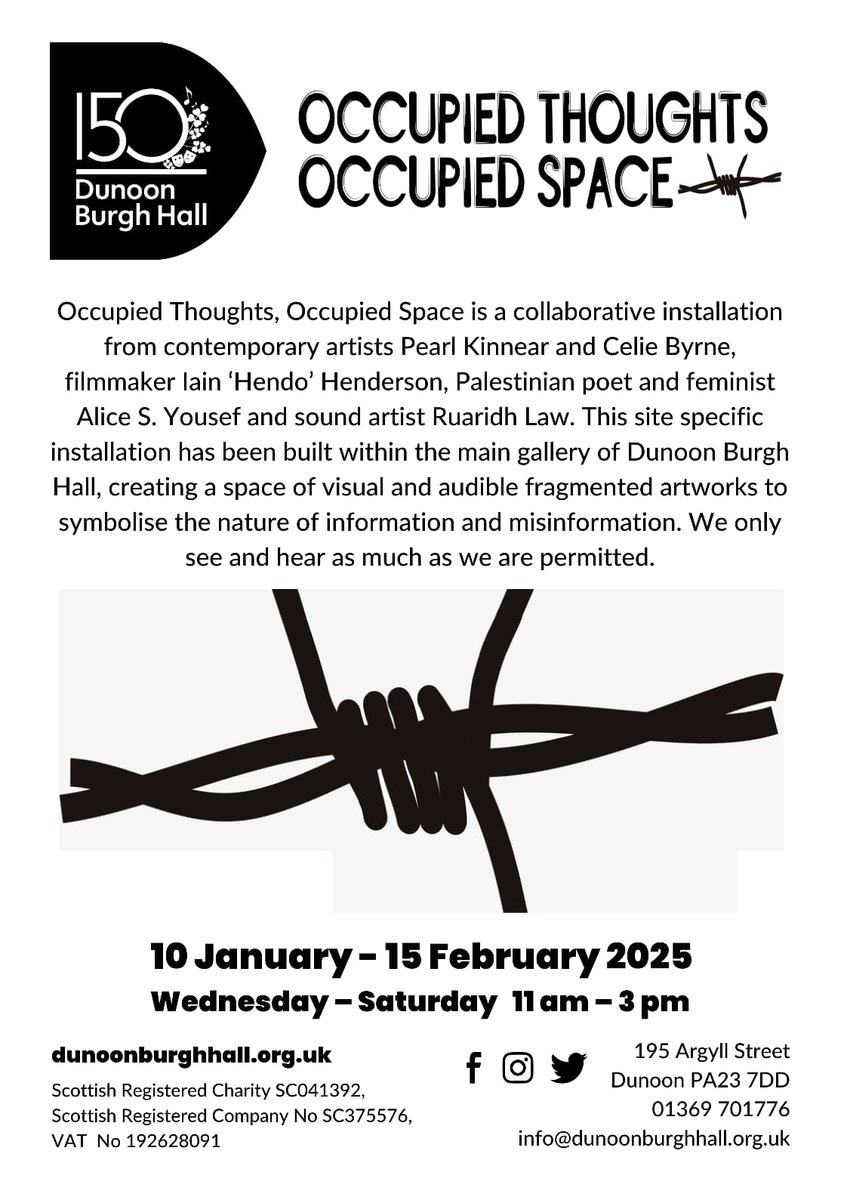ruaridhTVO (@ruaridhtvo) on Twitter photo Scottish pals - I'm contributing an 11 channel spatial audio piece combining Alice Yousef's words in Arabic & English, + the audio mix of film shot in Gaza - to accompany amazing ceramics and art from Celie Byrne and Pearl Kinnear down in <a href="/BurghHallDunoon/">Dunoon Burgh Hall</a> for the next 5 weeks Scottish pals - I'm contributing an 11 channel spatial audio piece combining Alice Yousef's words in Arabic & English, + the audio mix of film shot in Gaza - to accompany amazing ceramics and art from Celie Byrne and Pearl Kinnear down in <a href="/BurghHallDunoon/">Dunoon Burgh Hall</a> for the next 5 weeks