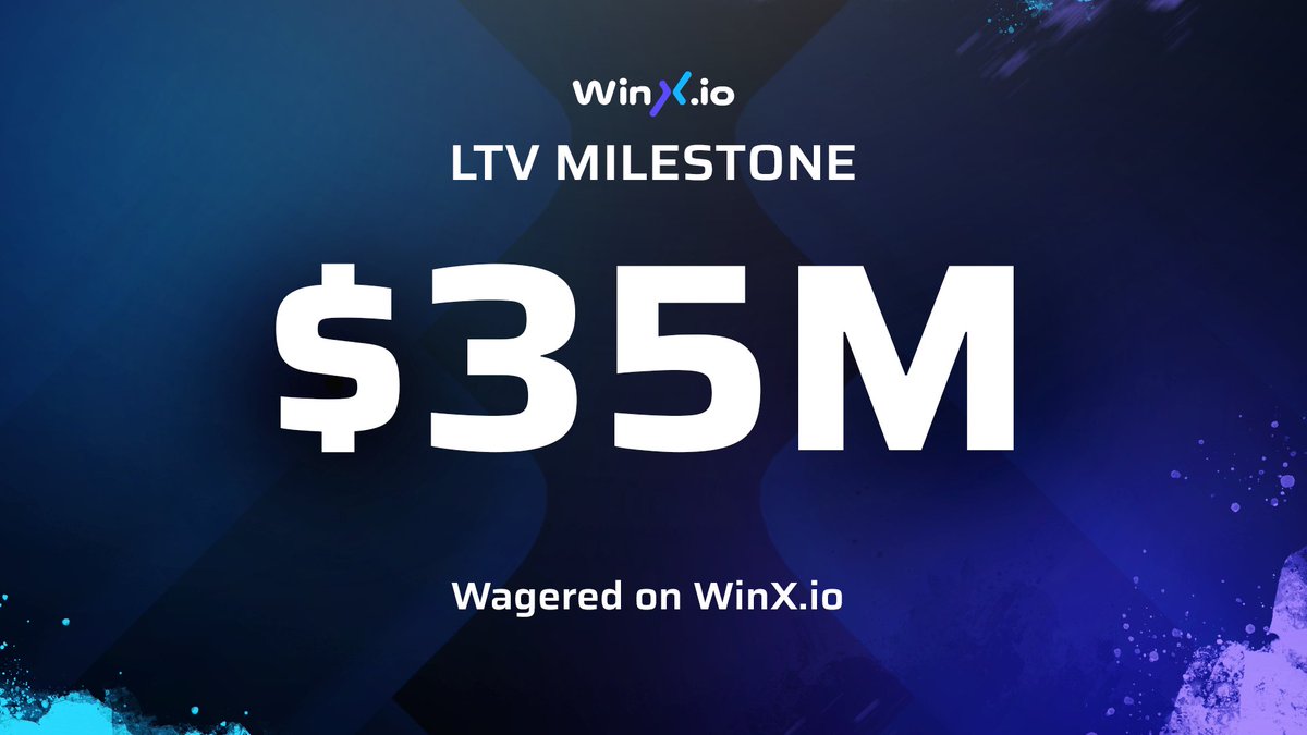 Breaking records on Sui 

We're thrilled to hit $35,000,000 in lifetime wager volume on <a href="/WinX_io/">WinX.io</a> 🔥 Ready to $WIN?
