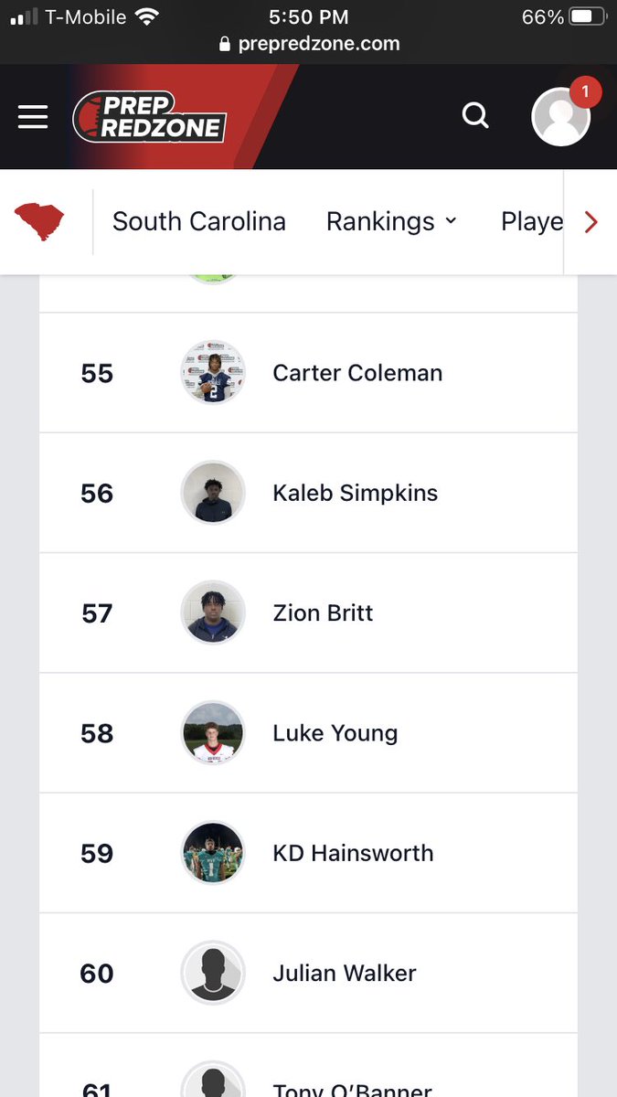 Luke Young (@lukeyoung07) on Twitter photo Thankful to be ranked 58 overall and 11 LB. Thank you <a href="/PrepRedzoneSC/">Prep Redzone South Carolina</a>.
<a href="/clinton_devil/">Clinton Red Devil Football</a> <a href="/Coach_ECamp/">Ethan Campbell</a> Thankful to be ranked 58 overall and 11 LB. Thank you <a href="/PrepRedzoneSC/">Prep Redzone South Carolina</a>.
<a href="/clinton_devil/">Clinton Red Devil Football</a> <a href="/Coach_ECamp/">Ethan Campbell</a>
