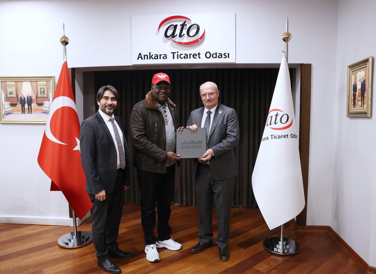 Ankara Ticaret Odası (@atokurumsal) on Twitter photo Ankara Ticaret Odası Yönetim Kurulu Başkanı <a href="/GurselBaran/">Gürsel Baran</a>, Nijerya Federal Hükümeti Hristiyan Hac Komisyonu (NCPC) Genel Sekreteri Prof. Adegbite Stephen Tunde Victor ve beraberindeki heyeti konuk etti.
ATO Yönetim Kurulu Üyesi Doç. Dr. Ömer Çağlar Yılmaz’ın da yer aldığı Ankara Ticaret Odası Yönetim Kurulu Başkanı <a href="/GurselBaran/">Gürsel Baran</a>, Nijerya Federal Hükümeti Hristiyan Hac Komisyonu (NCPC) Genel Sekreteri Prof. Adegbite Stephen Tunde Victor ve beraberindeki heyeti konuk etti.
ATO Yönetim Kurulu Üyesi Doç. Dr. Ömer Çağlar Yılmaz’ın da yer aldığı