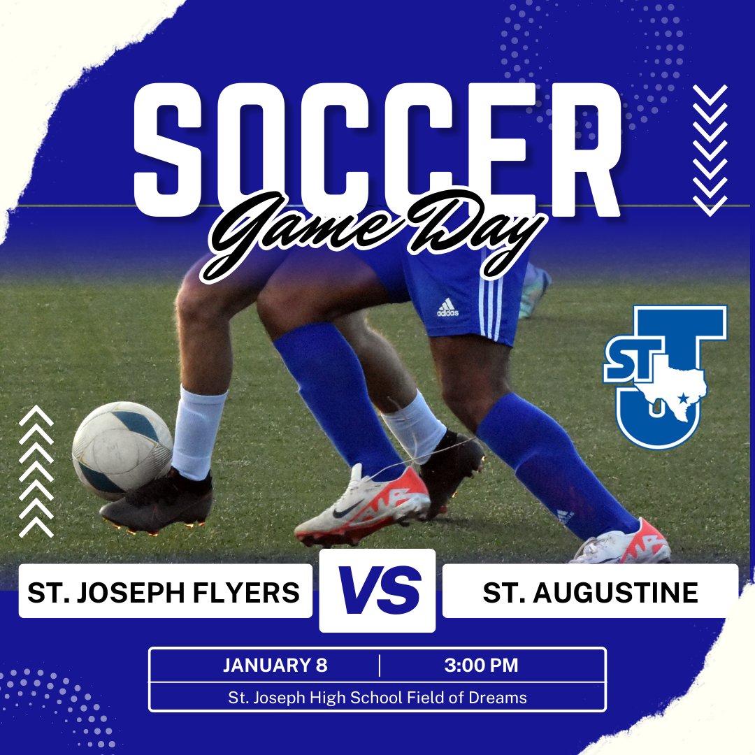 ✈️💙⚽ It's Game Day for the STJ Flyers! Get out to the Field of Dreams and cheer on the Flyers as they take on St. Augustine at 3:00pm. 

Tickets available at: 
stjflyers.com/athletics/tick…