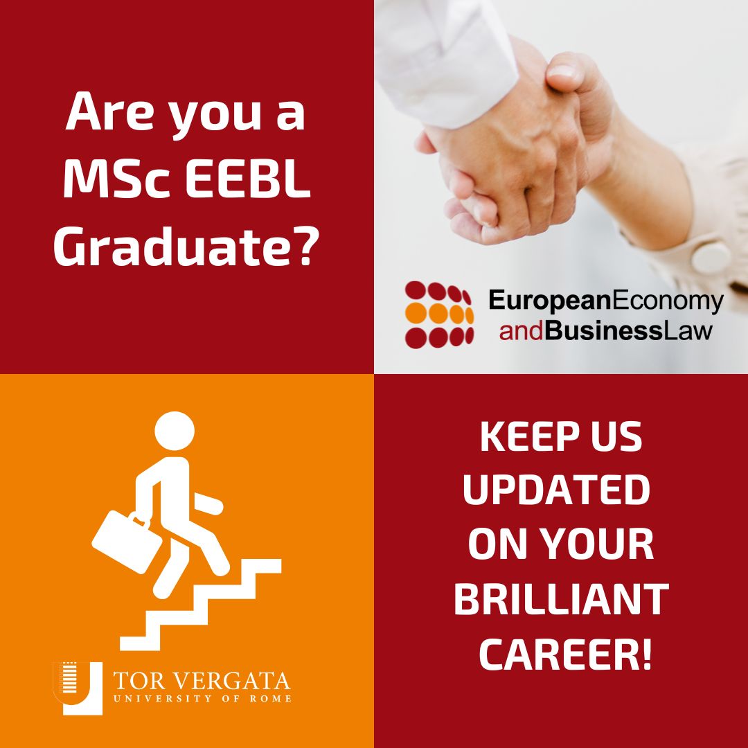 MSc in European Economy and Business Law (@msceebl) on Twitter photo New form for our Alumni! 🎓
We’ll share your story across our channels to showcase the professional impact of the program and inspire current and future students.
Fill in the form ⤵️⤵️⤵️
economia.uniroma2.it/master-science…
@carciccar
<a href="/DEF_TorVergata/">DEF Tor Vergata</a>
<a href="/unitorvergata/">Università di Roma Tor Vergata</a> New form for our Alumni! 🎓
We’ll share your story across our channels to showcase the professional impact of the program and inspire current and future students.
Fill in the form ⤵️⤵️⤵️
economia.uniroma2.it/master-science…
@carciccar
<a href="/DEF_TorVergata/">DEF Tor Vergata</a>
<a href="/unitorvergata/">Università di Roma Tor Vergata</a>