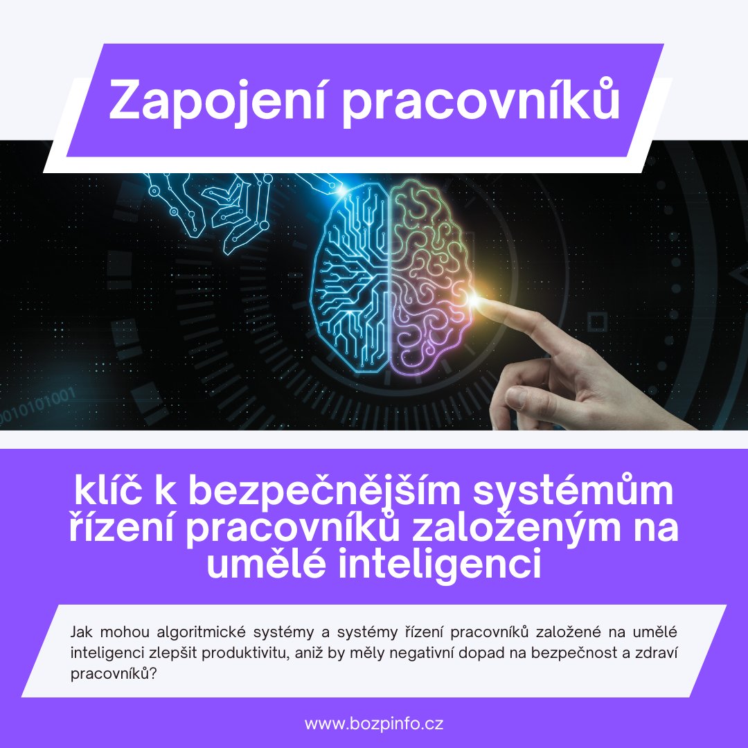 vubpcz's tweet photo. Jak mohou algoritmické systémy a systémy řízení pracovníků založené na umělé inteligenci zlepšit produktivitu, aniž by měly negativní dopad na bezpečnost a zdraví pracovníků?
https://t.co/g5UyGJ8dL6
#umelainteligence #bozp #AI https://t.co/RurHbX4vDZ
