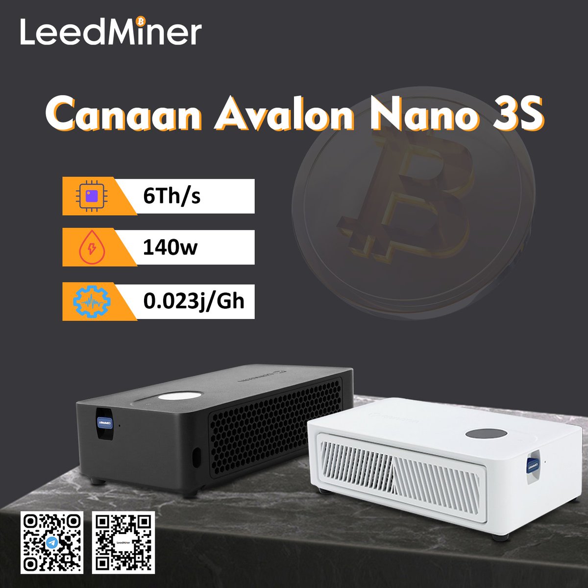 Leedminer's tweet photo. 🚀🔥 Canaan Avalon: Mining Meets Home Heating!
@canaanio introduces:
Mini 3 (37.5T, 800W)
Nano 3S (6T, 140W)
Efficient, compact, and quiet—perfect for mining and heating!
🔗Mini3:https://t.co/7E7Z8WO7DU
🔗Nano3S:https://t.co/h0xMLHX8fp
#Canaan #Avalon #Mini3 #Nano3S #Leederminer https://t.co/hh94xRDdEh