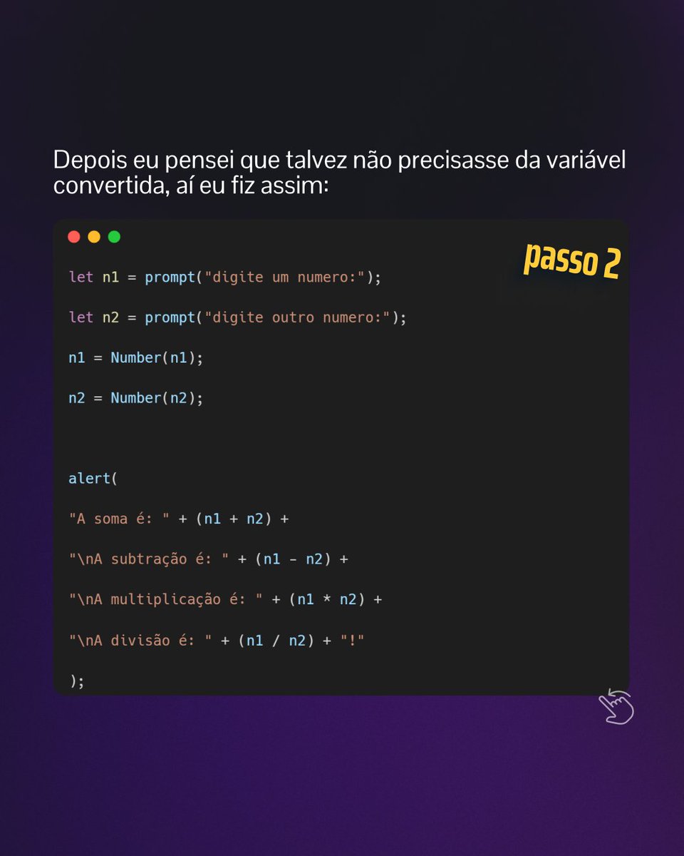serlivcursos's tweet image. Veja a Resolução desse DESAFIO feito por uma aluna e Tire Suas Próprias Conclusões
serliv.com/logica-js
#DesenvolvimentoWeb #CursoDeProgramação #WebDeveloper #CursosOnline #frontend #webdev #javascript #LógicaDeProgramação #AprendaProgramar #ProgramaçãoIniciante