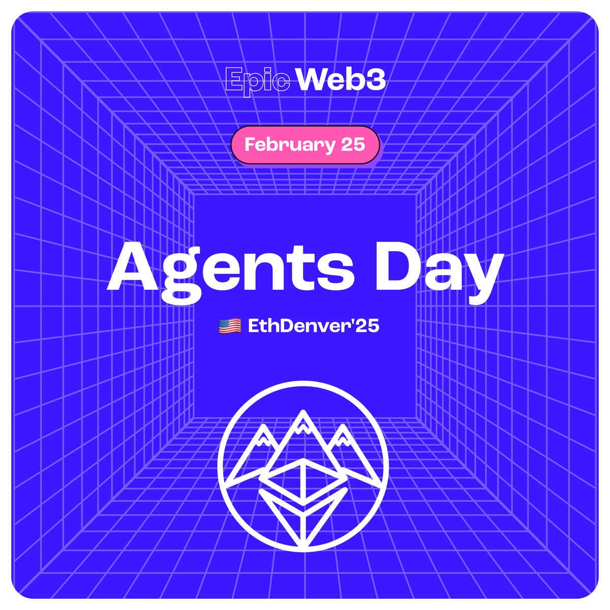 2025: The Year of AI Agents Starts in Denver 🚀

Join us for Agents Day: AI x Web3 🇺🇸 to explore groundbreaking ideas, connect with visionaries, and shape the future of AI and Crypto!

🚨Secure your spot: t.ly/lu.ma/agentsday

What’s in store:
✨ 20 industry-leading speakers