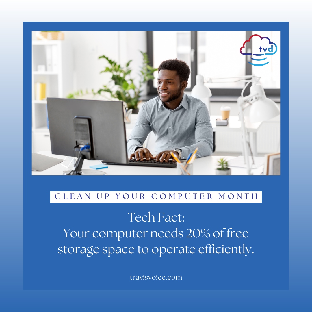 TravisVoiceData's tweet image. January is Clean Up Your Computer month! Throughout the month, we&apos;ll be bringing you quick and easy tips and tricks to do just that! 

#LocallyOwned #LocallyOperated #LocalBusiness #OKCLocal #OklahomaLocal #OKCBusiness #TravisVoiceData #b2b #CleanUpYourComputerMonth #NationalDay