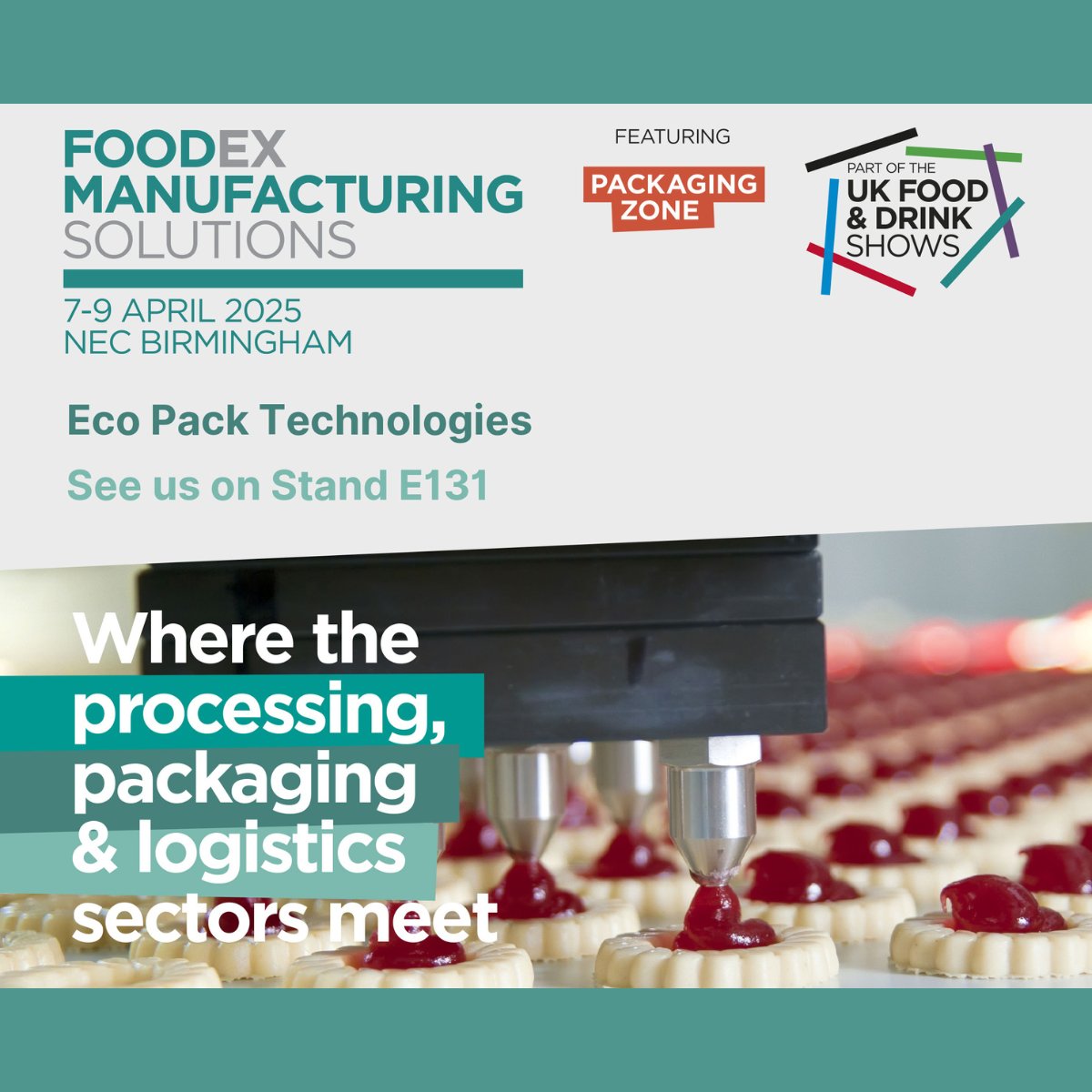 The countdown to FoodEx Manufacturing Solutions 2025 has begun!

Just 3 months to go until we'll be there, on stand E131, showcasing our sustainable #stretchwrap technology.

Learn more about the show and register for your free ticket here - foodex.co.uk

#FMS2025