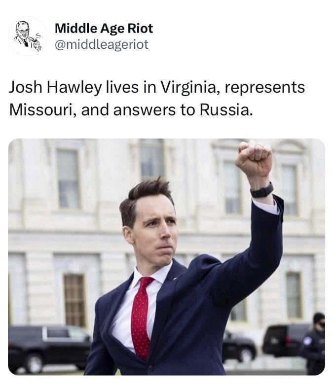 <a href="/HawleyMO/">Josh Hawley</a> Sabotage America? That’s a little tough to take from you.
