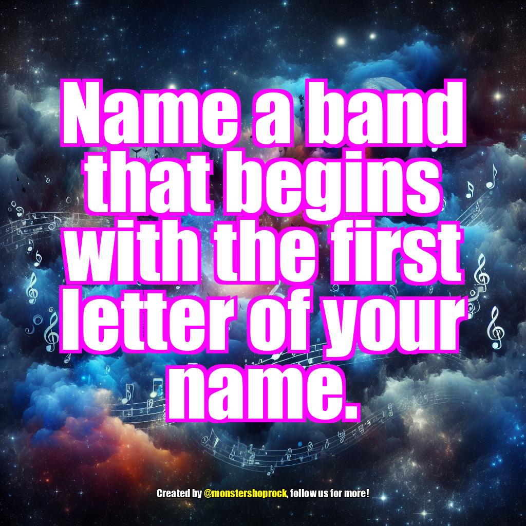 RiffologyPod's tweet image. Name a band that begins with the first letter of your name.

Please share and follow us for daily album releases and more music content!

#MusicChallenge #BandNames #SocialMediaChallenge #MusicTrivia #NameThatBand #AlphabetBands #FunWithMusic #InteractivePost #EngageWithUs