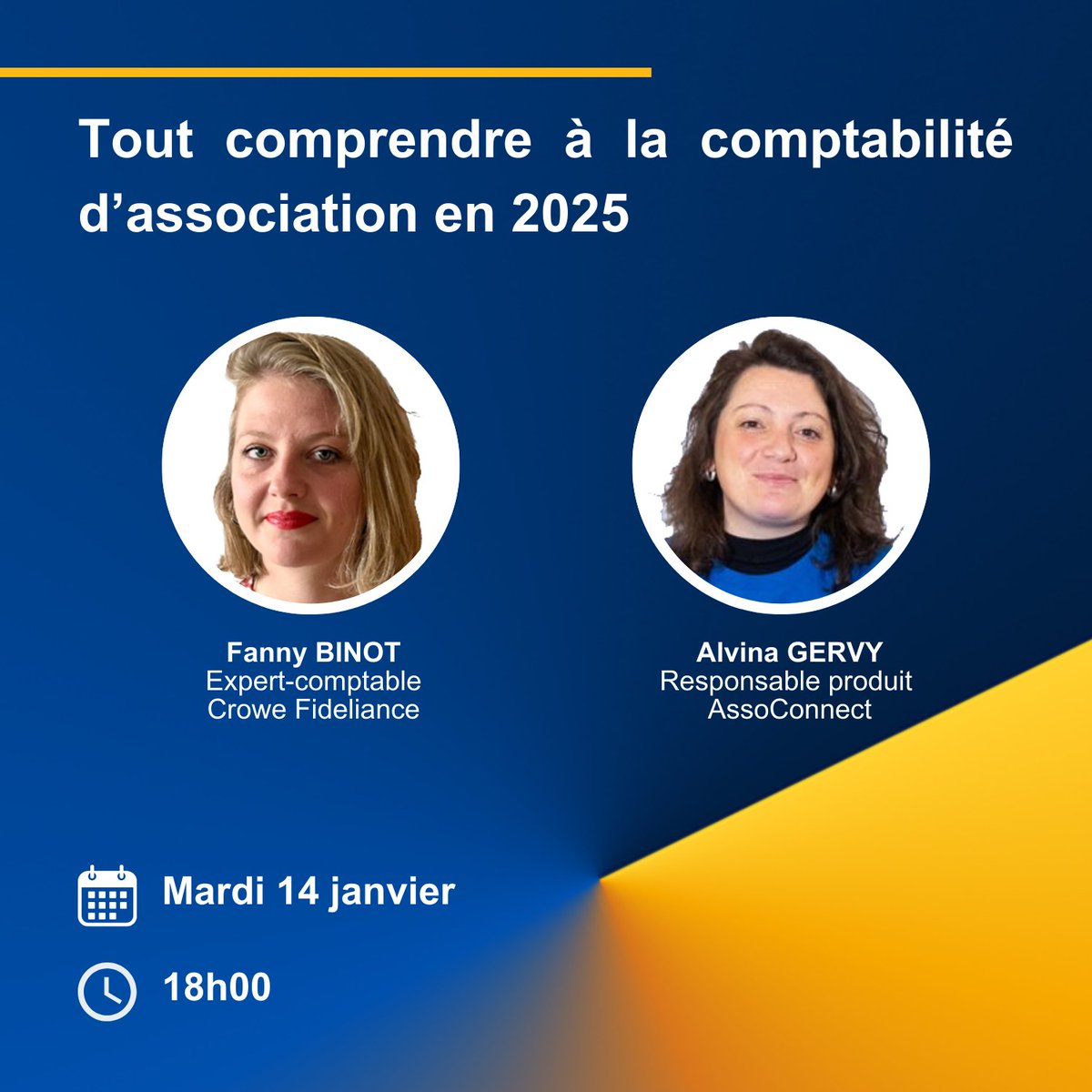 Fideliance's tweet photo. La comptabilité associative évolue en 2025 !

Participez au WEBINAIRE organisé avec notre partenaire AssoConnect :
💡 Thématique : les nouvelles pratiques comptables des associations
📅 Mardi 14 janvier à 18h

👉 Inscrivez-vous ici : https://t.co/57MGk5J2ZW

#Association #FidAsso https://t.co/cfBKAFO5CQ