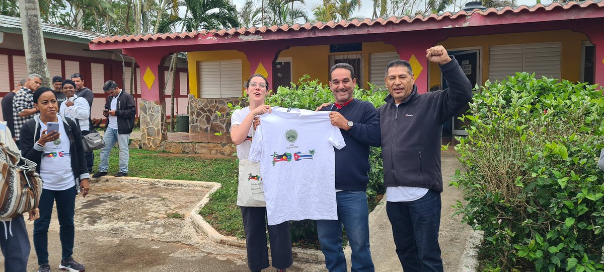 CPAPresident's tweet photo. Apostamos por Cuba!
Southern Cross Brigade during their visit to the International Camp Julio Antonio Mella. 
#letcubalive 
#Cubaisnotalone 
#Endtheblockade https://t.co/xe8NYyWyae
