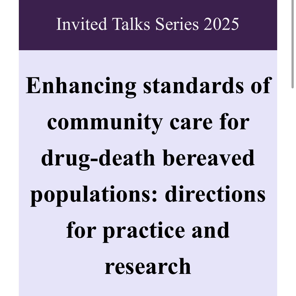Daniel O'Callaghan (@daniel_oc36) on Twitter photo I'll be speaking at the School of Applied Psychology <a href="/AppPsychUCC/">Applied Psychology UCC</a> on Monday 13th January about drug-related bereavement in Ireland.
All welcome to join online @ 1pm: bit.ly/4h3TfYY I'll be speaking at the School of Applied Psychology <a href="/AppPsychUCC/">Applied Psychology UCC</a> on Monday 13th January about drug-related bereavement in Ireland.
All welcome to join online @ 1pm: bit.ly/4h3TfYY